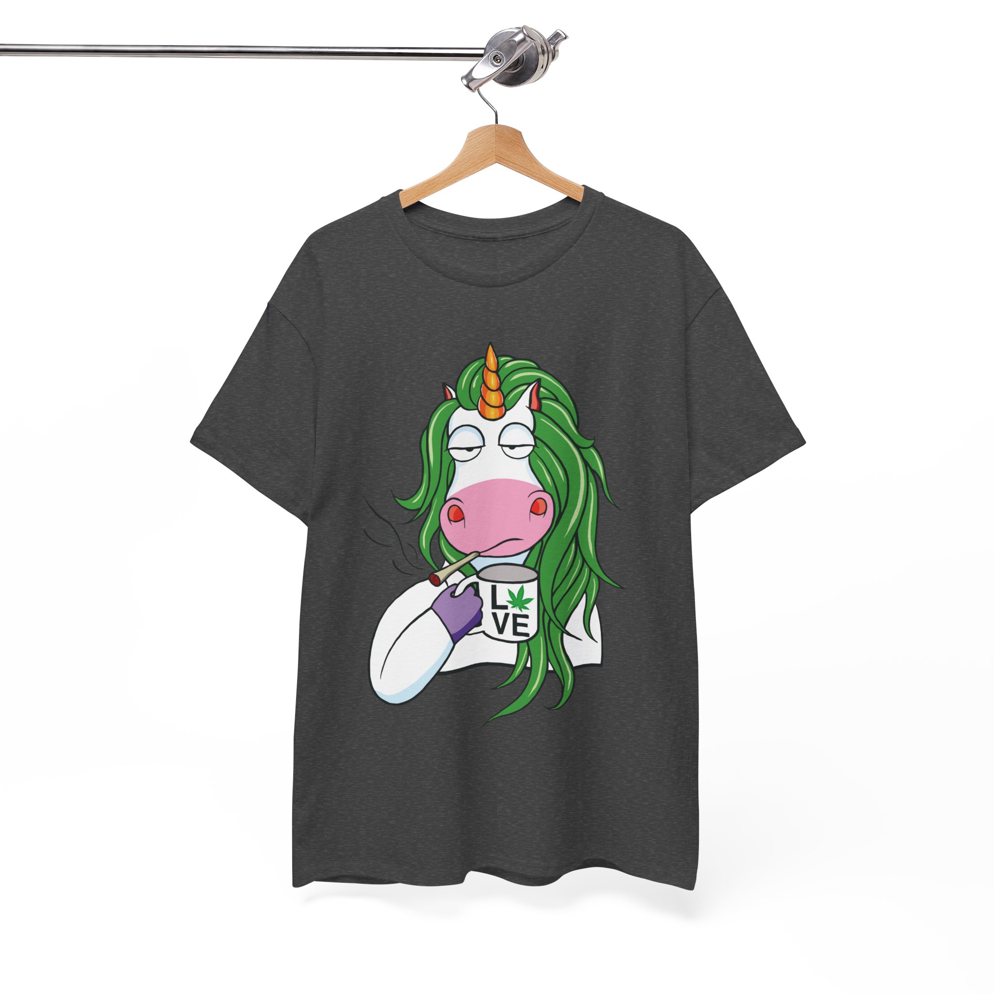 Unicorn Smoking Addiction Stoner Funny Weed Shirt - Image 8