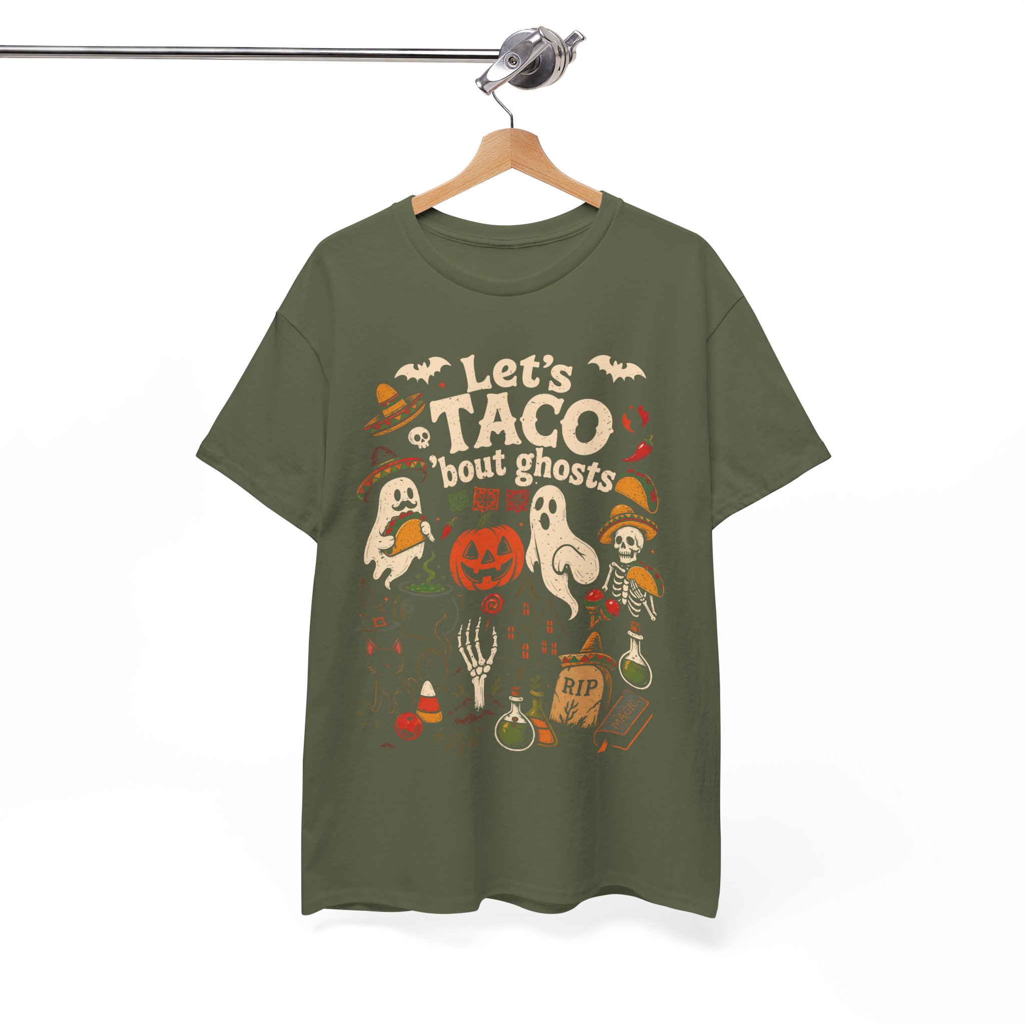 Let's Taco 'Bout Ghosts Halloween Shirt - Funny Taco Halloween Party Gift for Taco Lovers - Image 5
