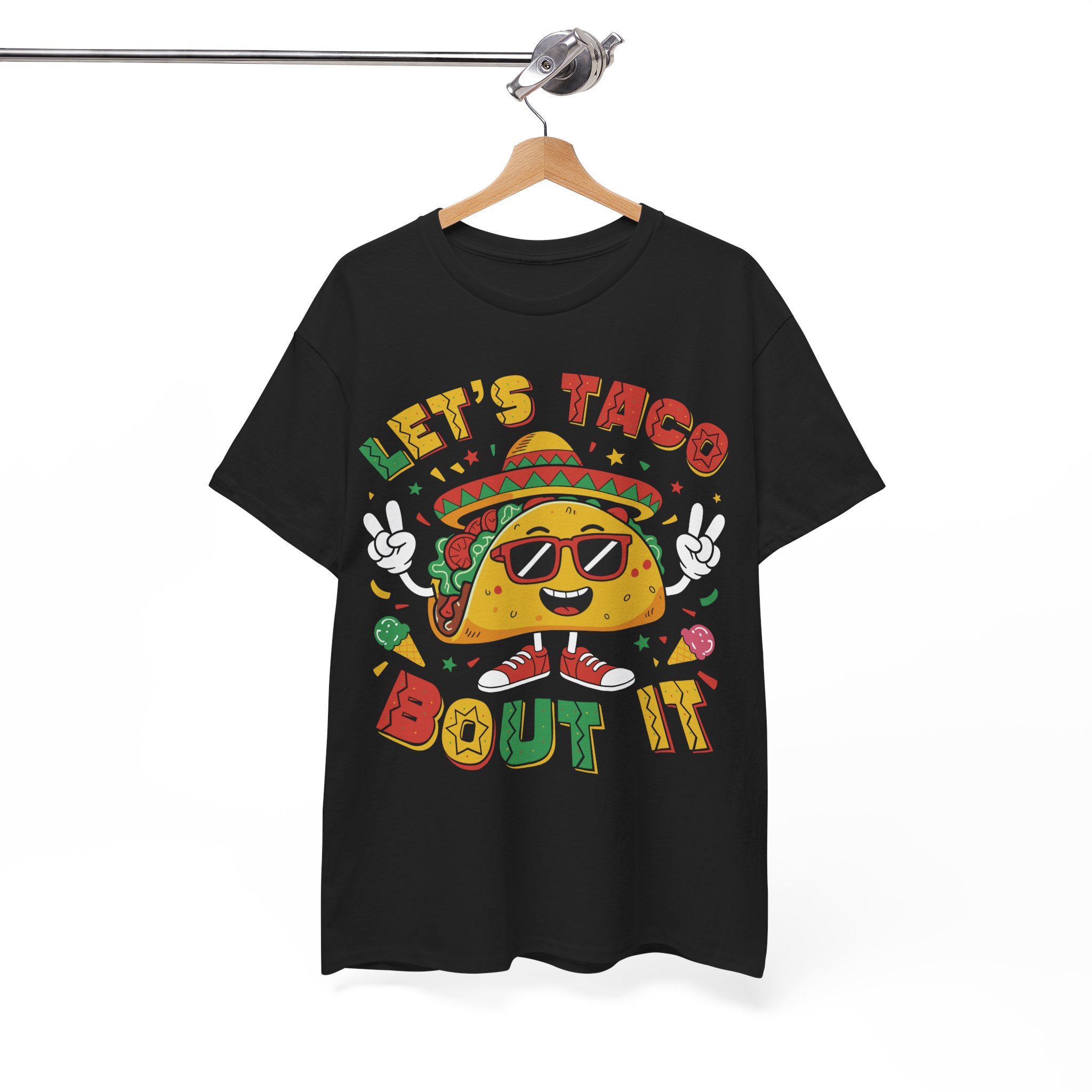 Let's Taco 'Bout It T-Shirt - Funny Taco Graphic Tee for Taco Lovers