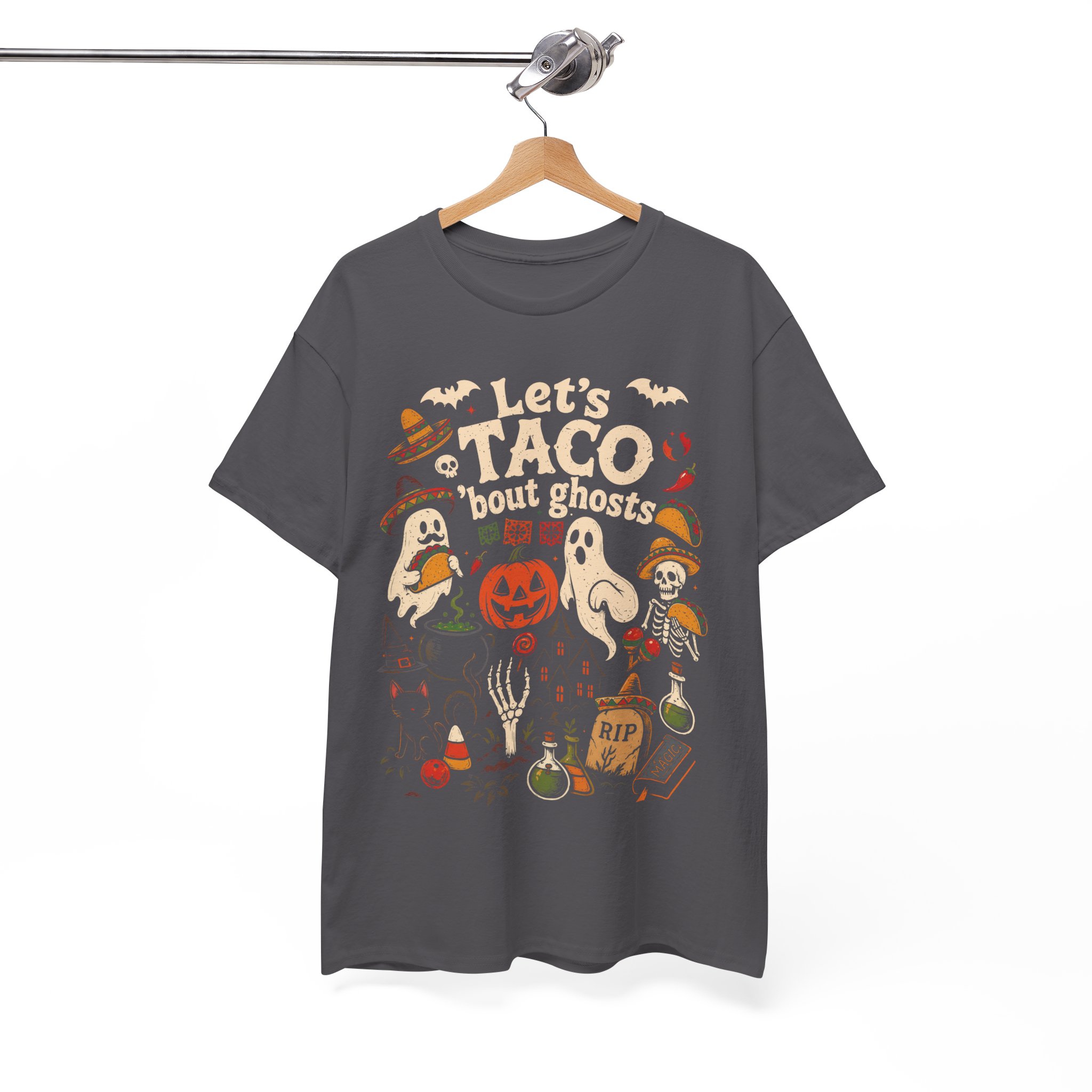 Let's Taco 'Bout Ghosts Halloween Shirt - Funny Taco Halloween Party Gift for Taco Lovers - Image 8