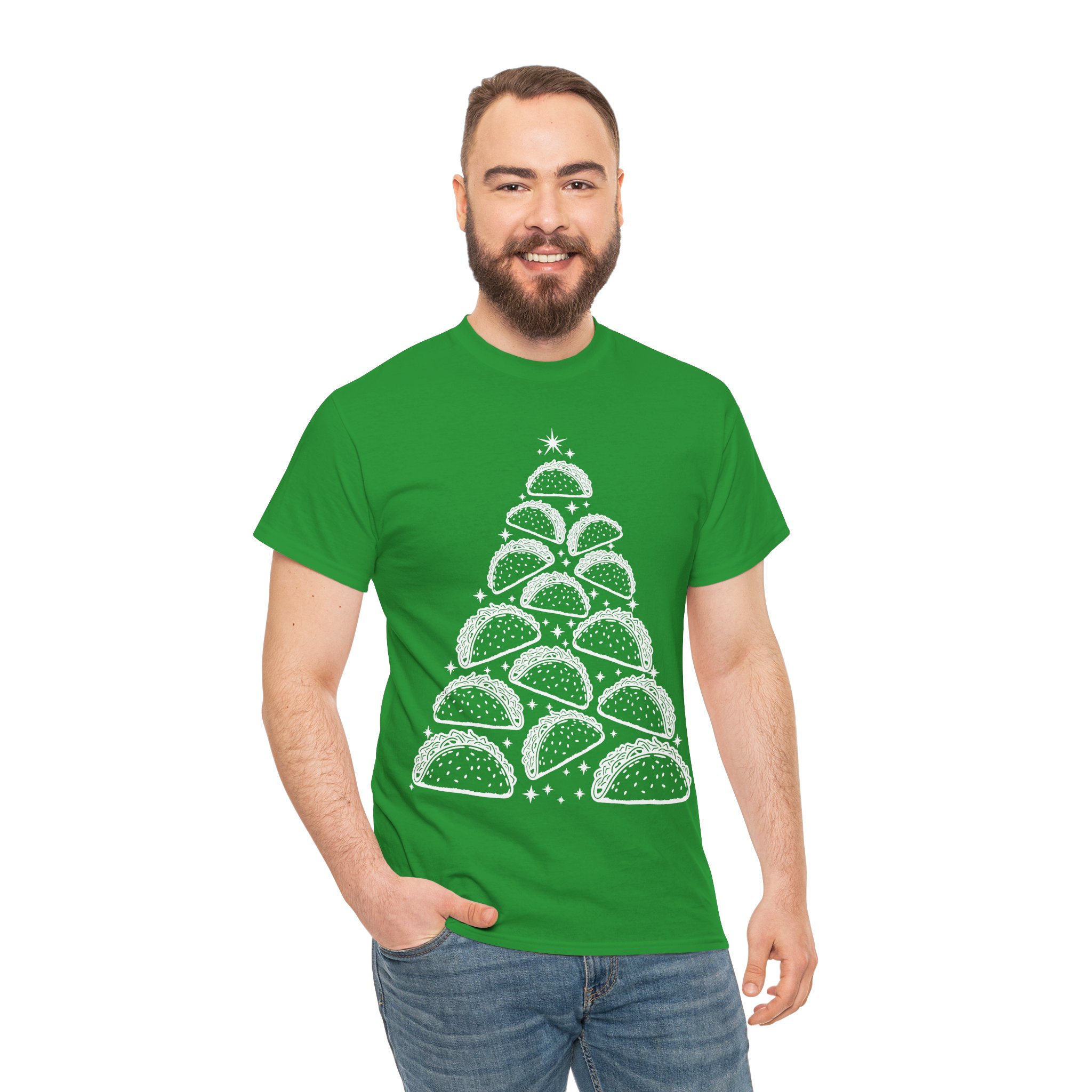 Funny Christmas Taco Shirt - Taco Christmas Tree Tee - Christmas Gift for Taco Lovers - Image 3
