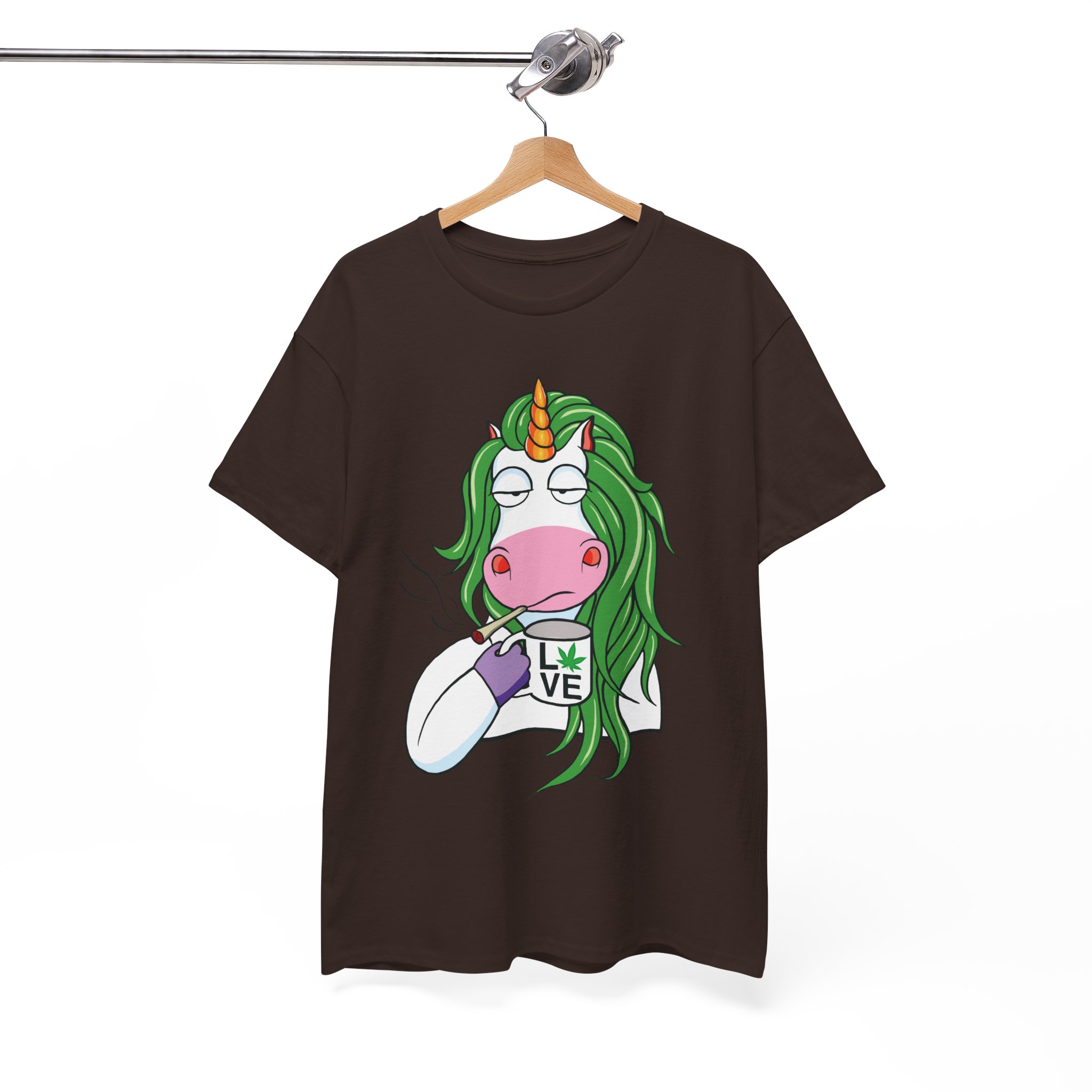 Unicorn Smoking Addiction Stoner Funny Weed Shirt - Image 5