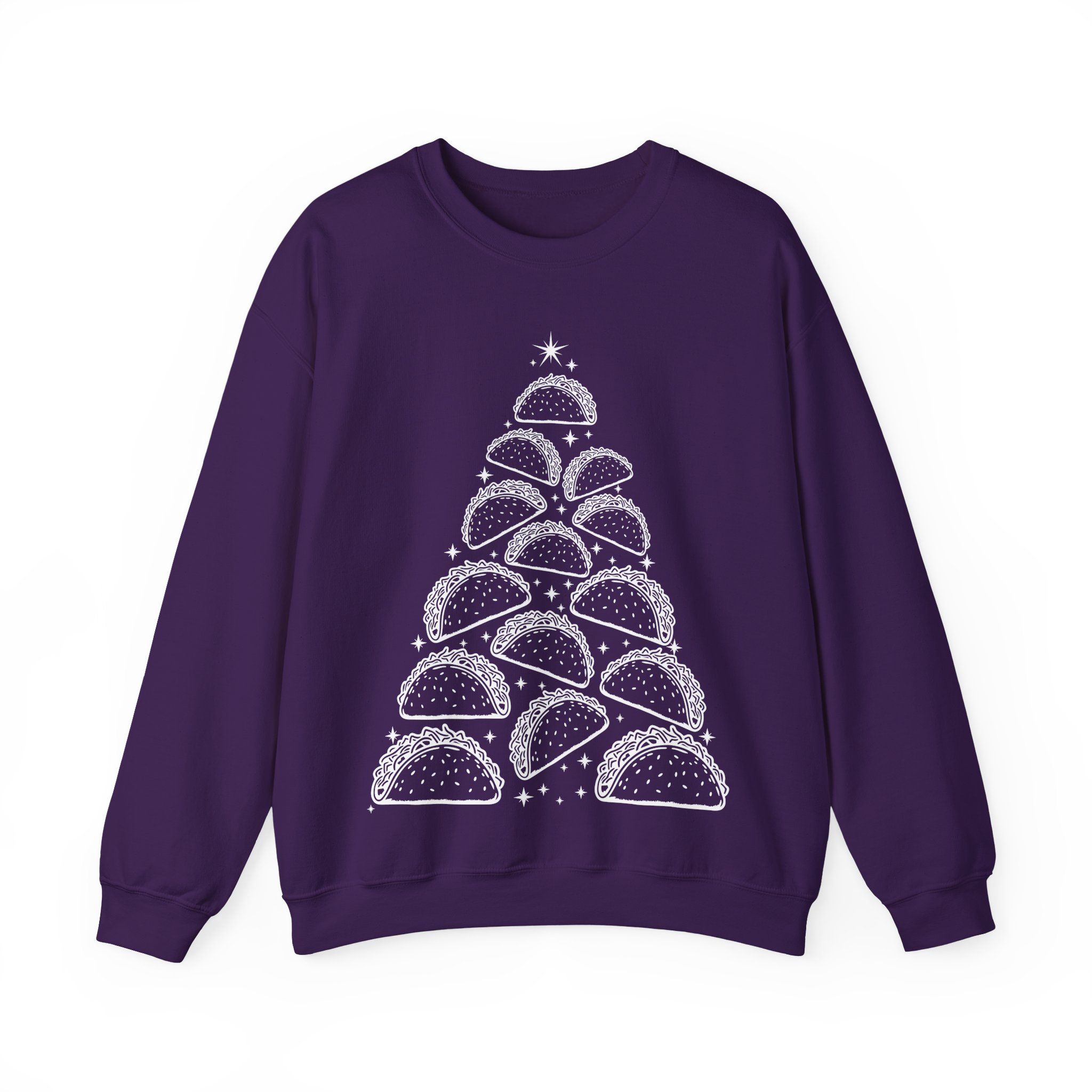 Funny Christmas Taco Sweatshirt – Taco Christmas Tree Sweatshirt – Christmas Gift for Taco Lovers - Image 12