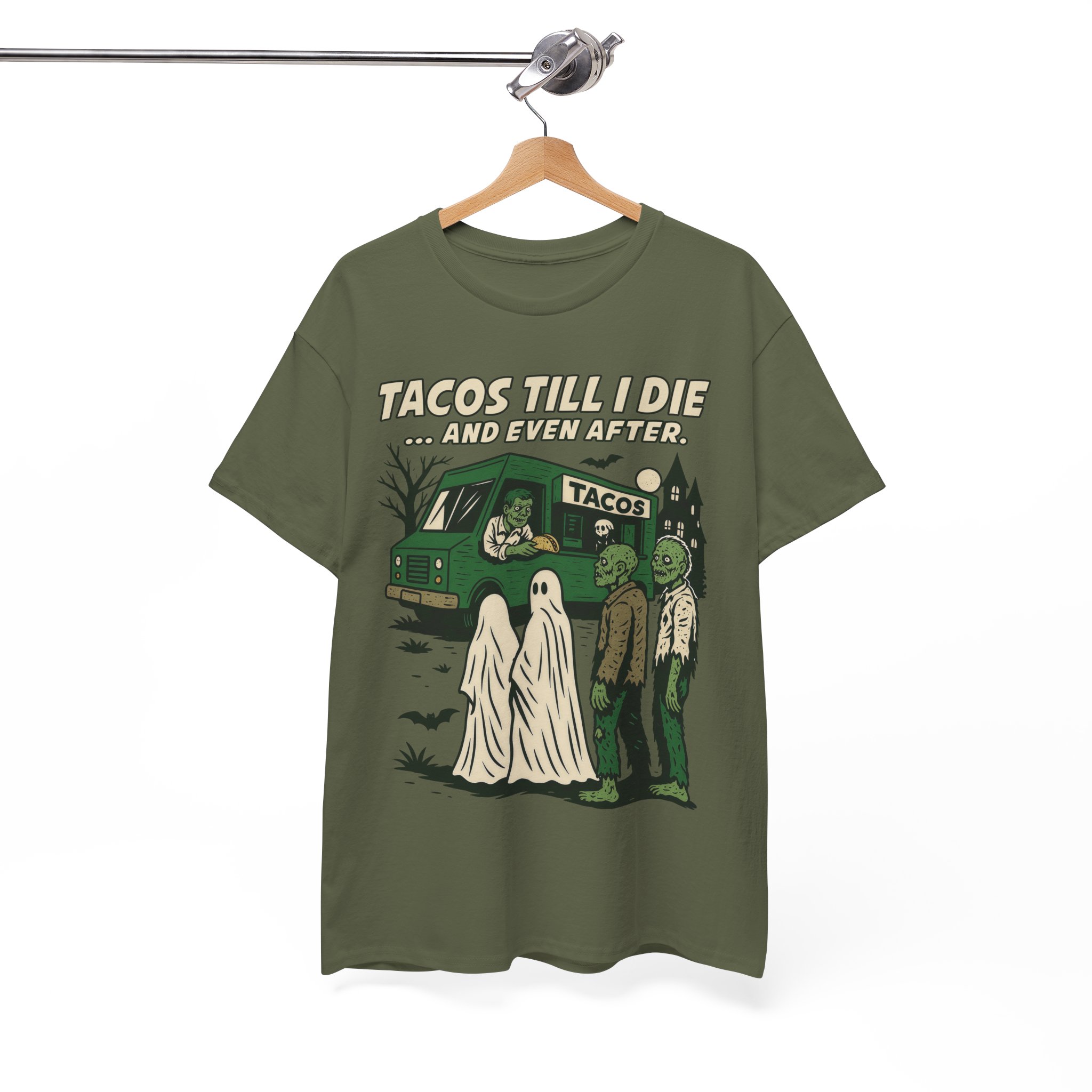 Tacos Till I Die Shirt - Funny Taco Halloween T-Shirt for Taco Lovers - Image 8