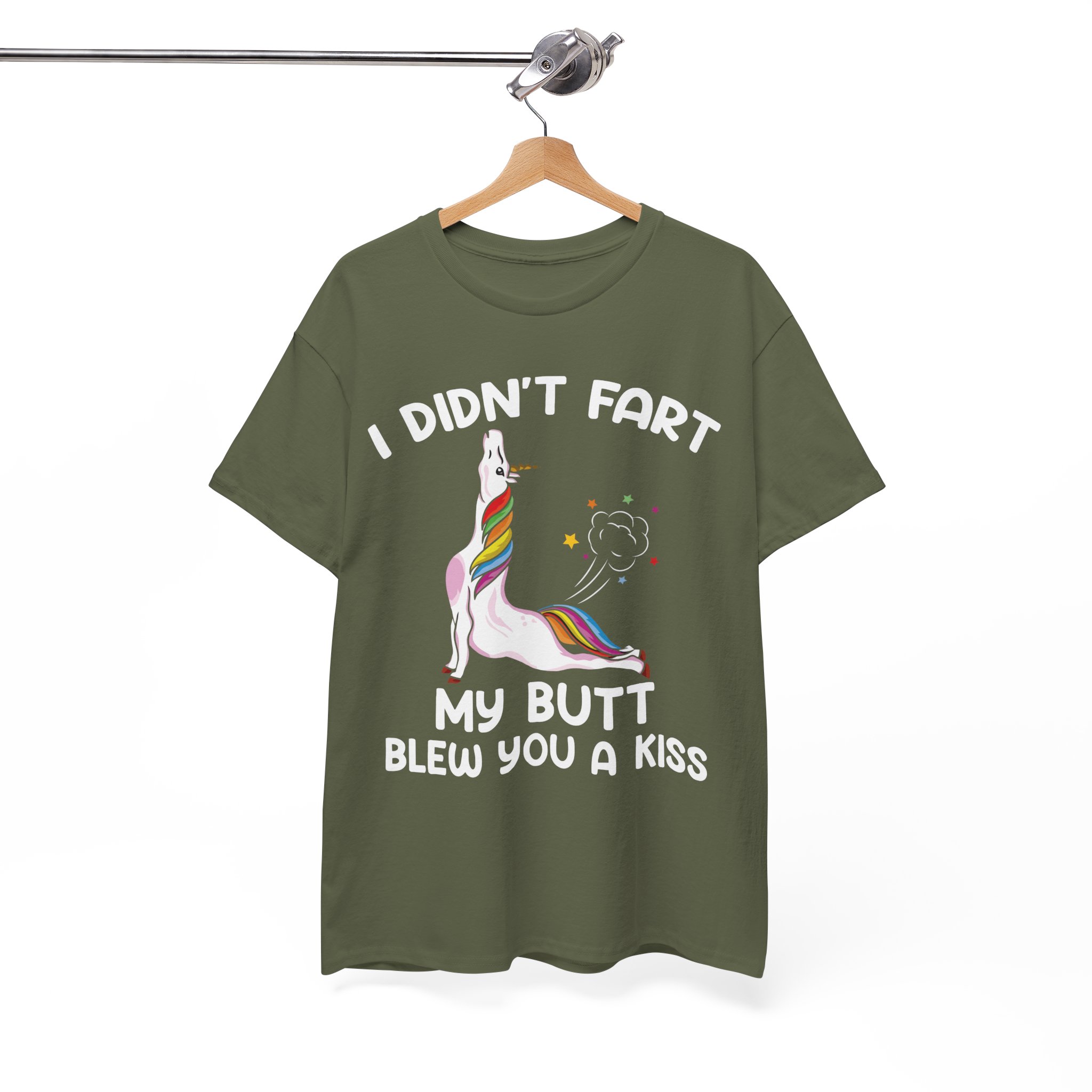 I Didn't Fart My Ass Blew You A Kiss Best Funny Hilarious Unicorn T-Shirt - Image 3