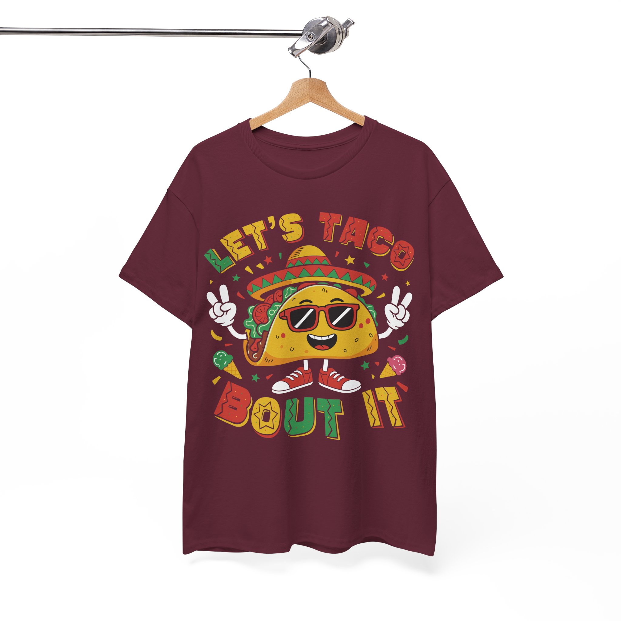 Let's Taco 'Bout It T-Shirt - Funny Taco Graphic Tee for Taco Lovers - Image 4