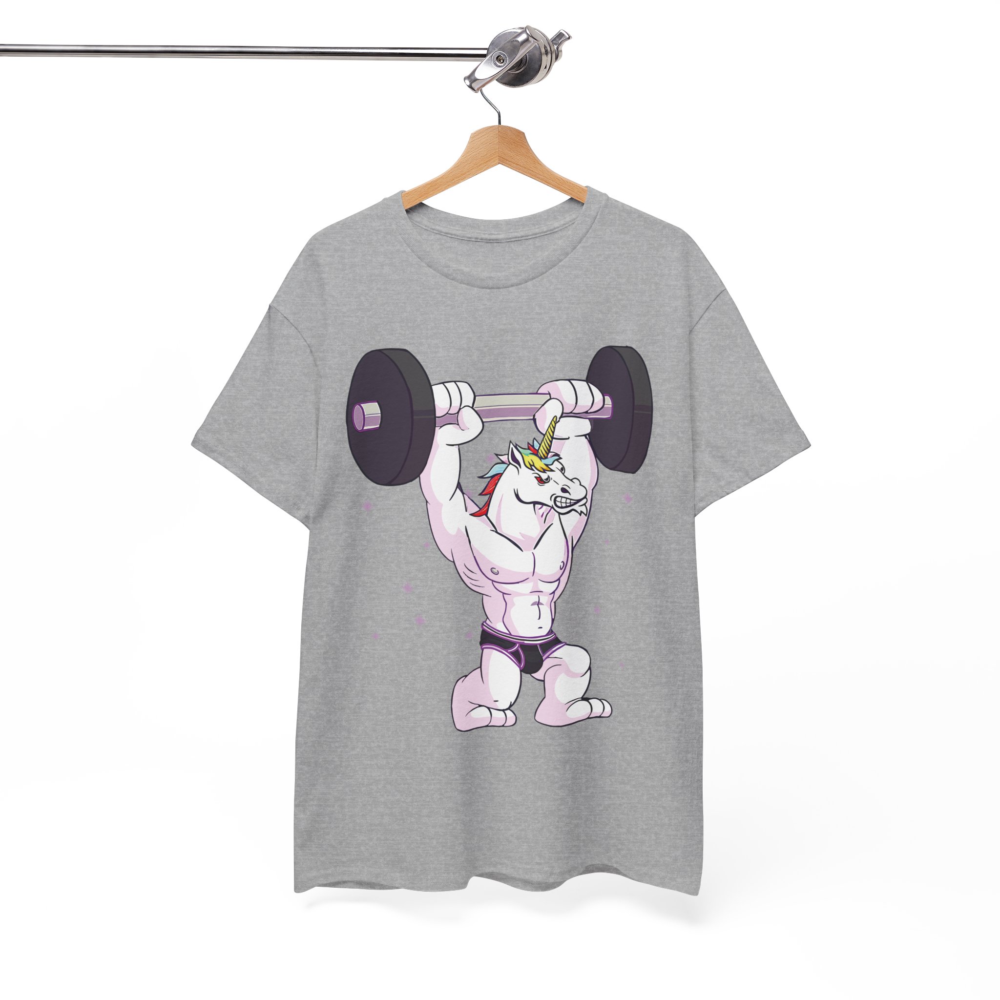 Weightlifting Unicorn T-Shirt - Funny Gym Unicorn Tee for Fitness Fans