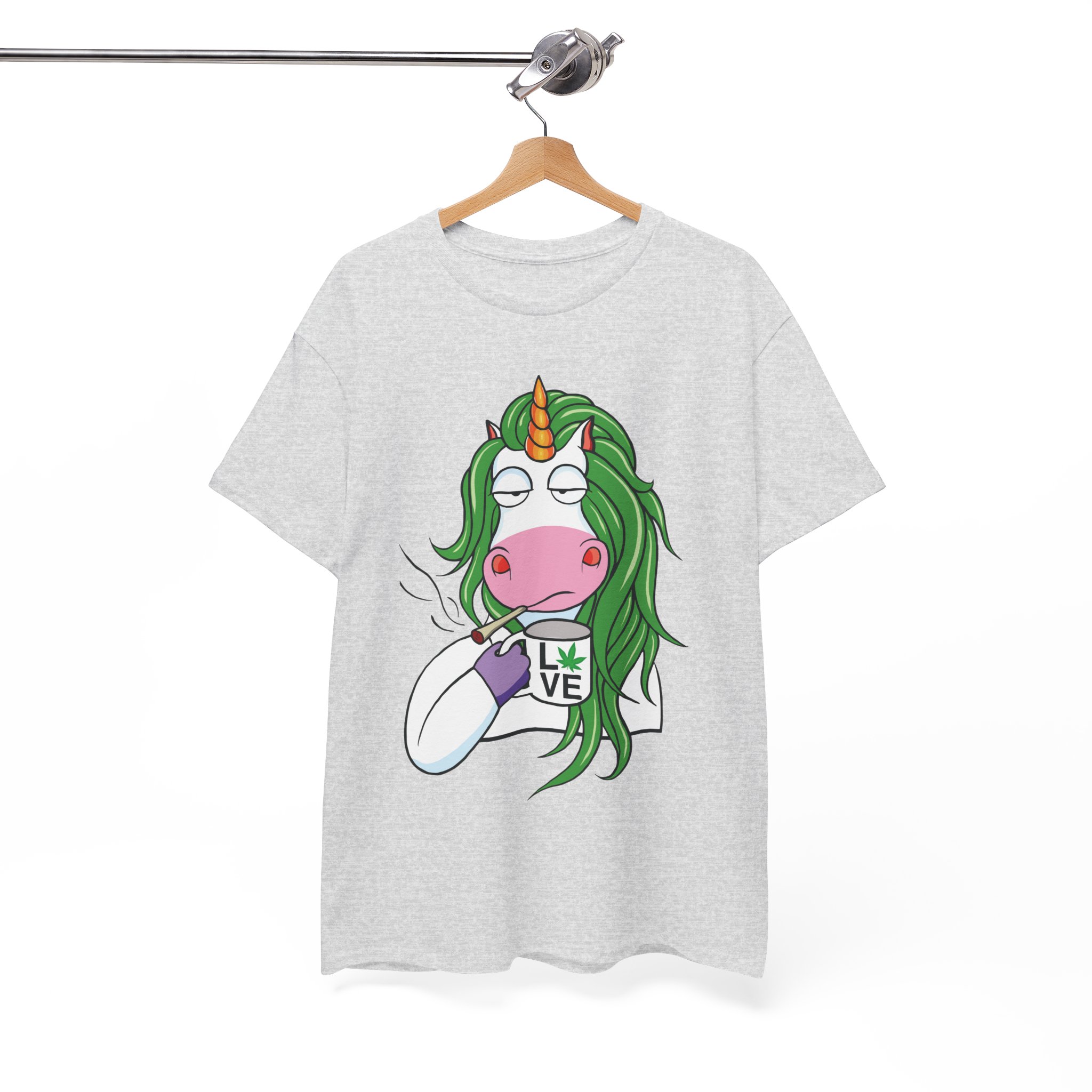 Unicorn Smoking Addiction Stoner Funny Weed Shirt - Image 3