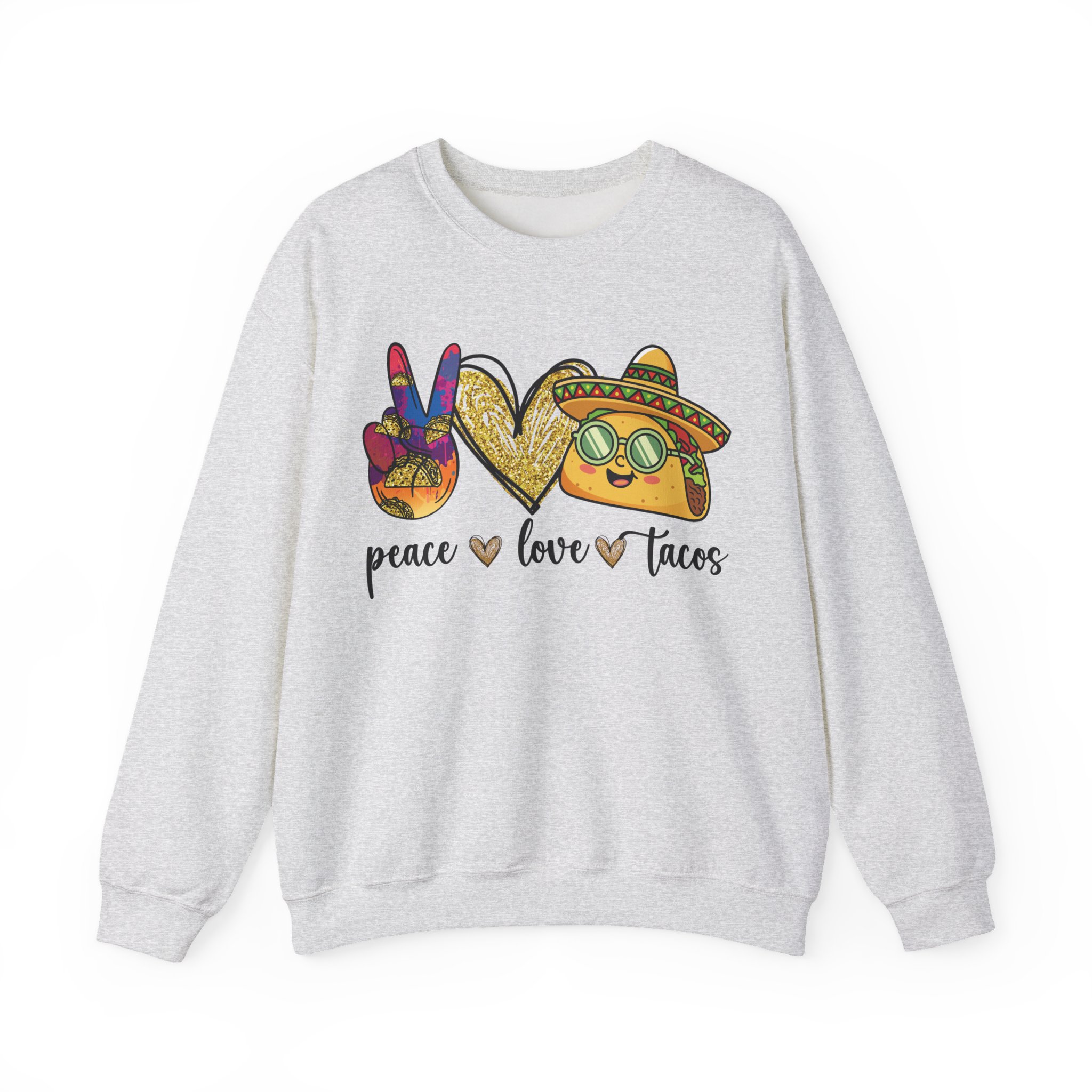 Peace Love Tacos Sweatshirt - Image 2