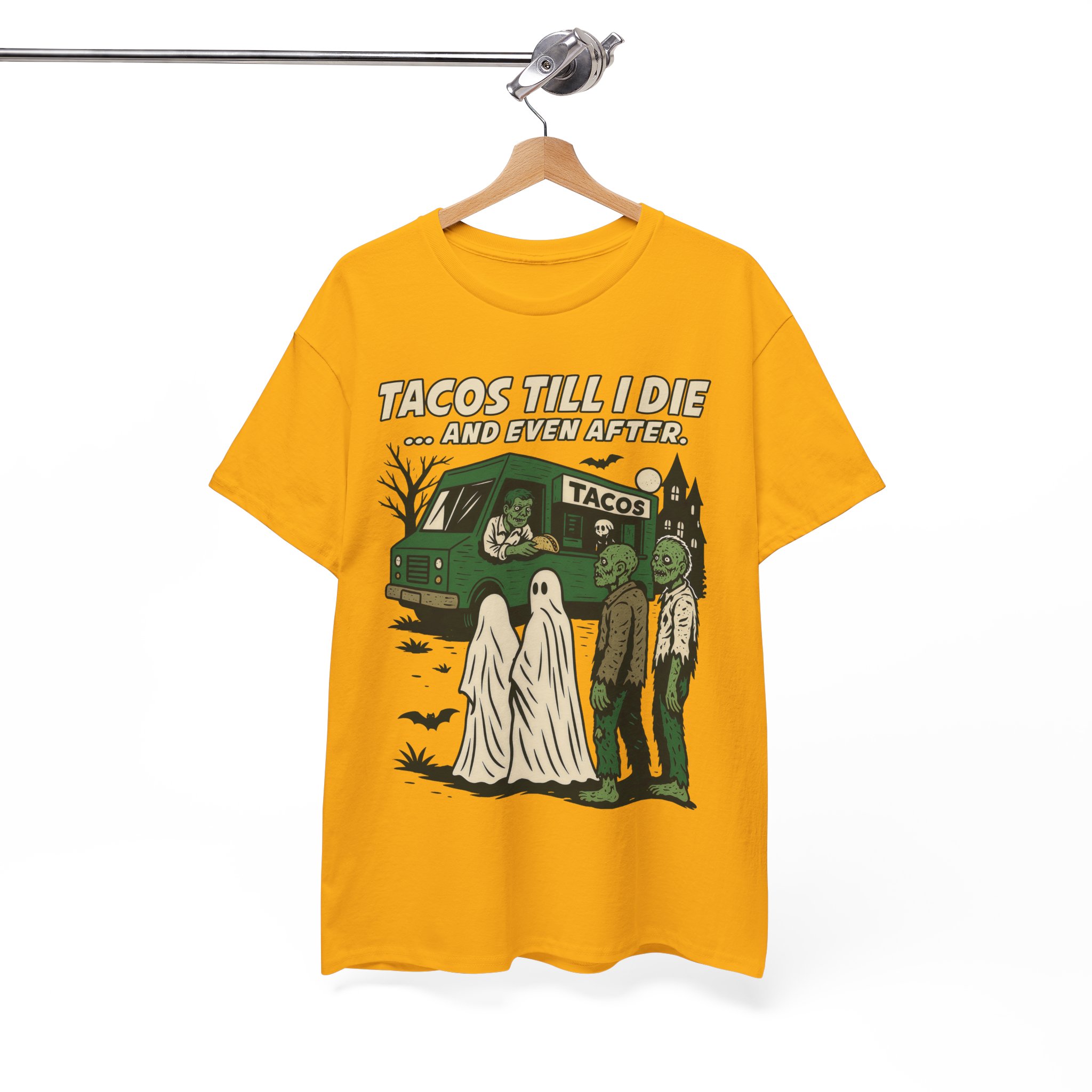Tacos Till I Die Shirt - Funny Taco Halloween T-Shirt for Taco Lovers - Image 5