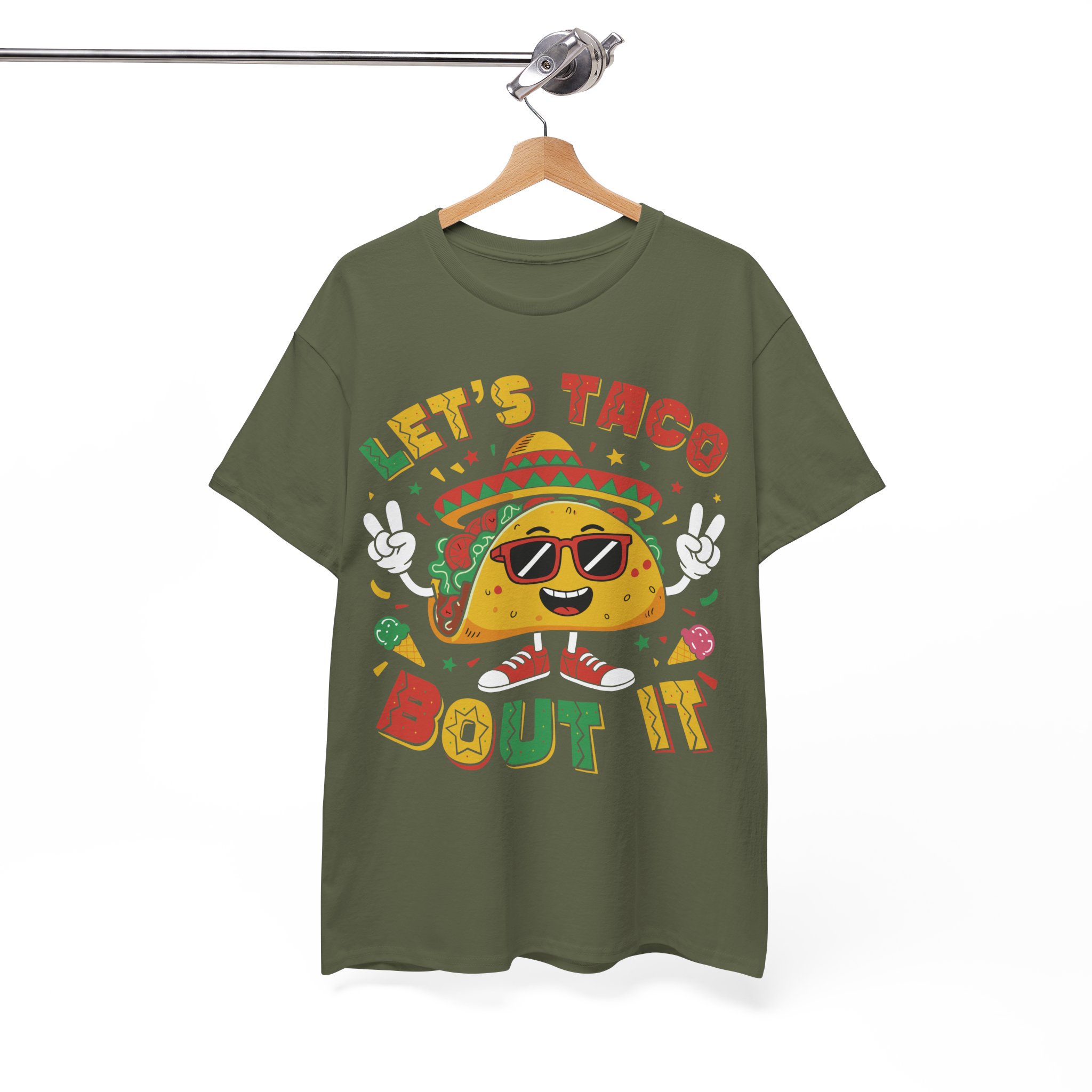 Let's Taco 'Bout It T-Shirt - Funny Taco Graphic Tee for Taco Lovers - Image 6