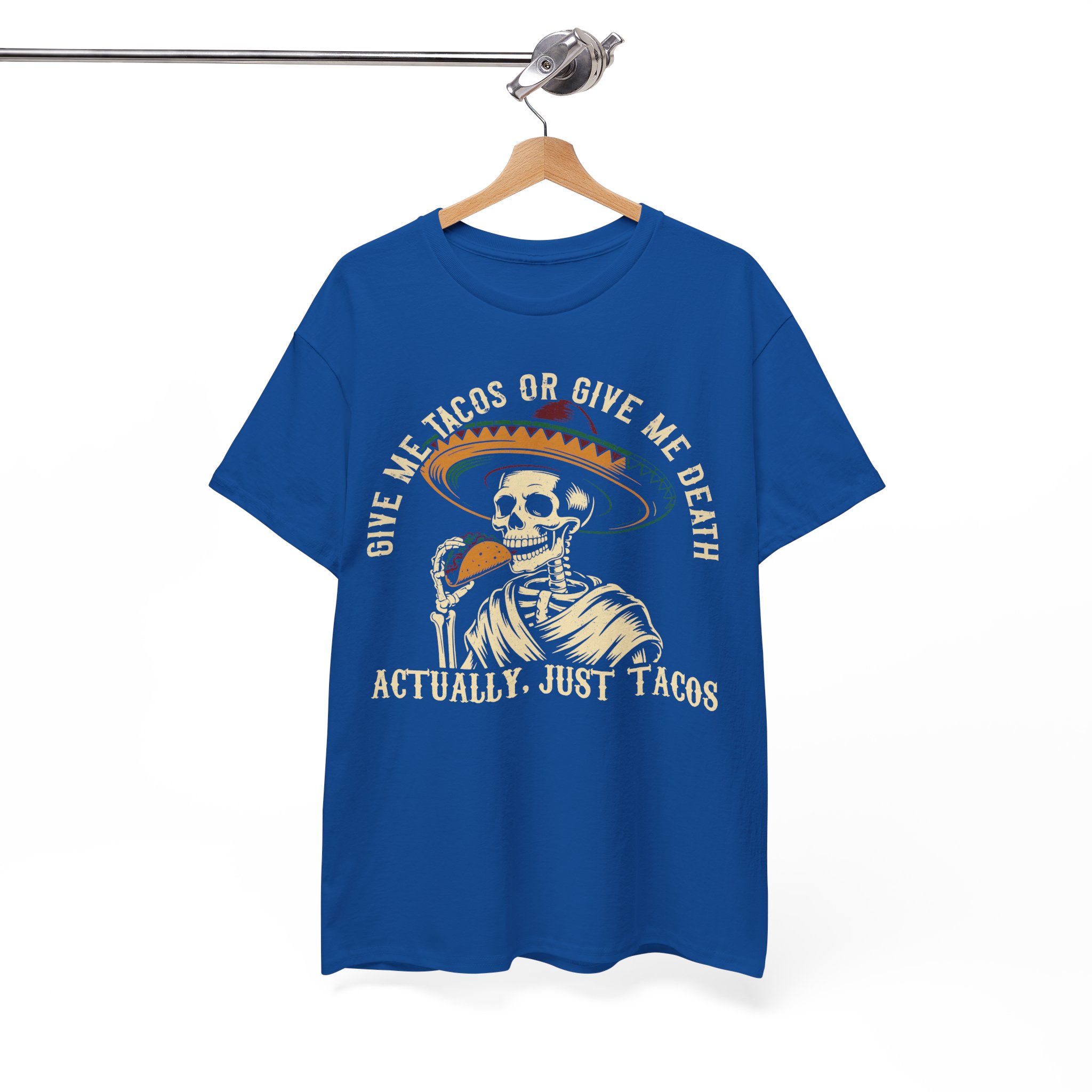 Funny Taco Halloween Costume Shirt - Give Me Tacos or Give Me Death Skeleton Tee - Image 12