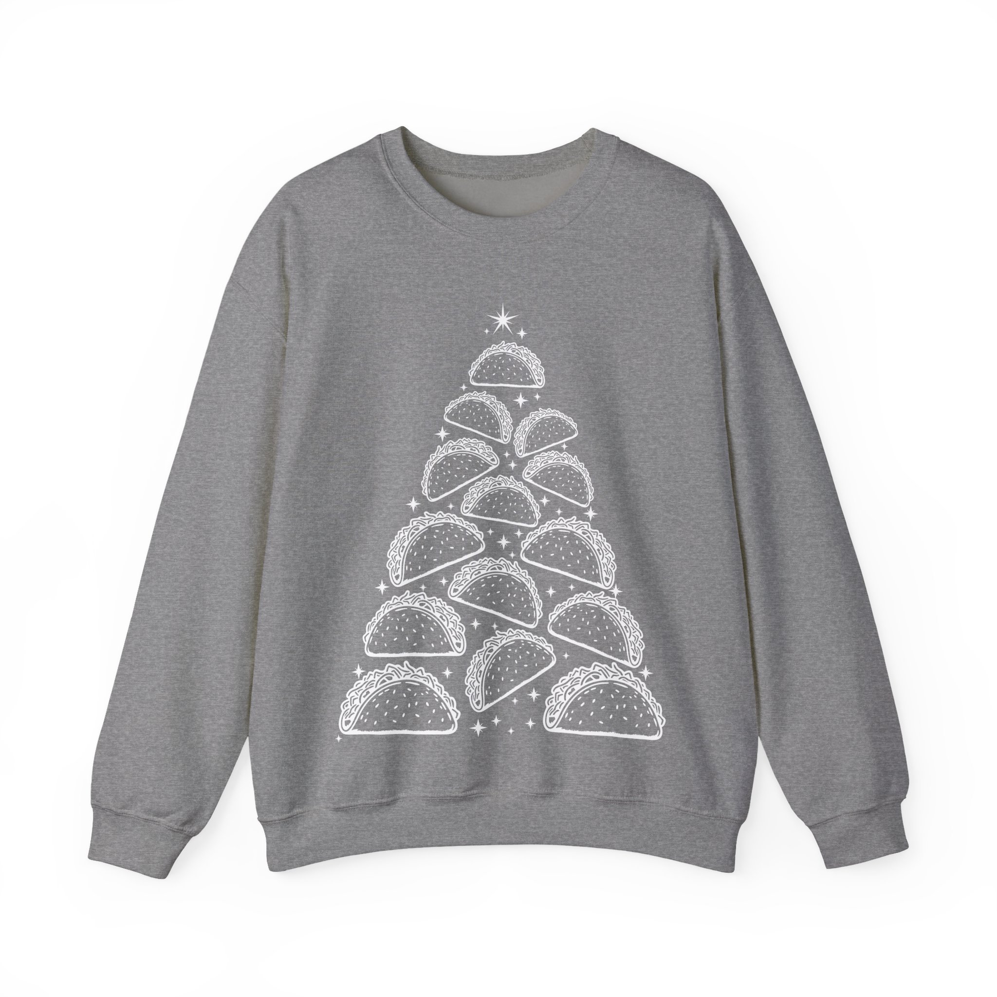 Funny Christmas Taco Sweatshirt – Taco Christmas Tree Sweatshirt – Christmas Gift for Taco Lovers - Image 8