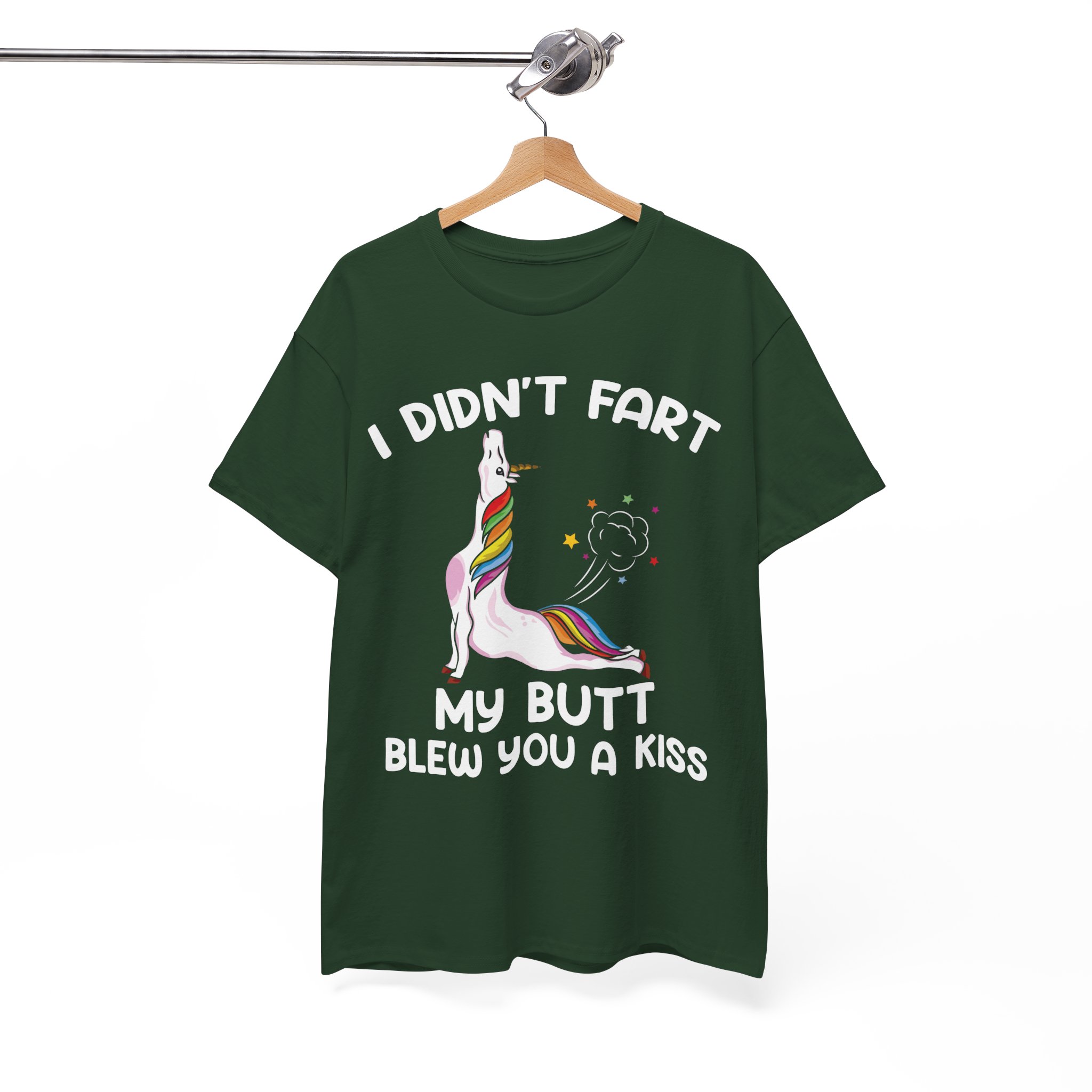 I Didn't Fart My Ass Blew You A Kiss Best Funny Hilarious Unicorn T-Shirt - Image 4