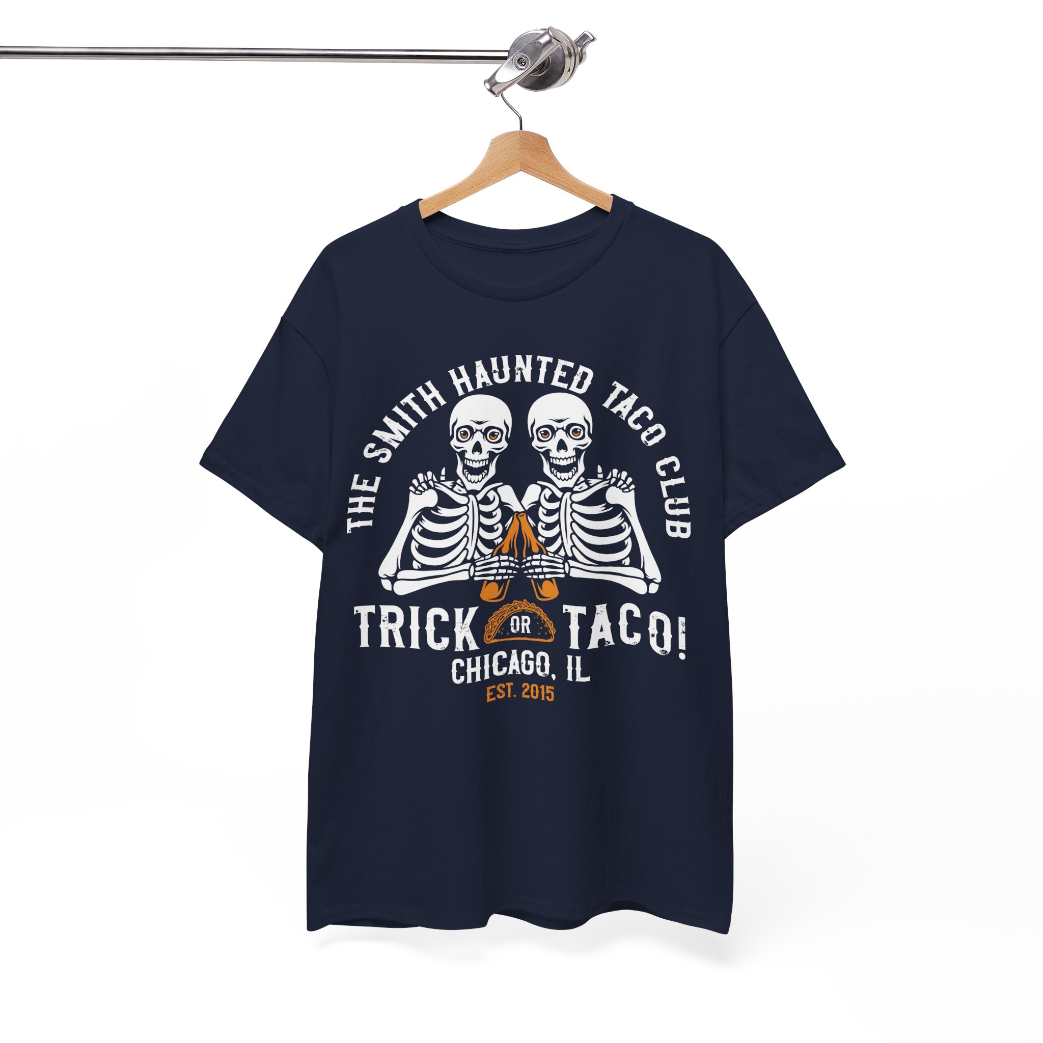 Personalized Halloween Taco & Beer Shirt - Trick or Taco Skeleton Tee, Custom Name, Location & Year - Image 12