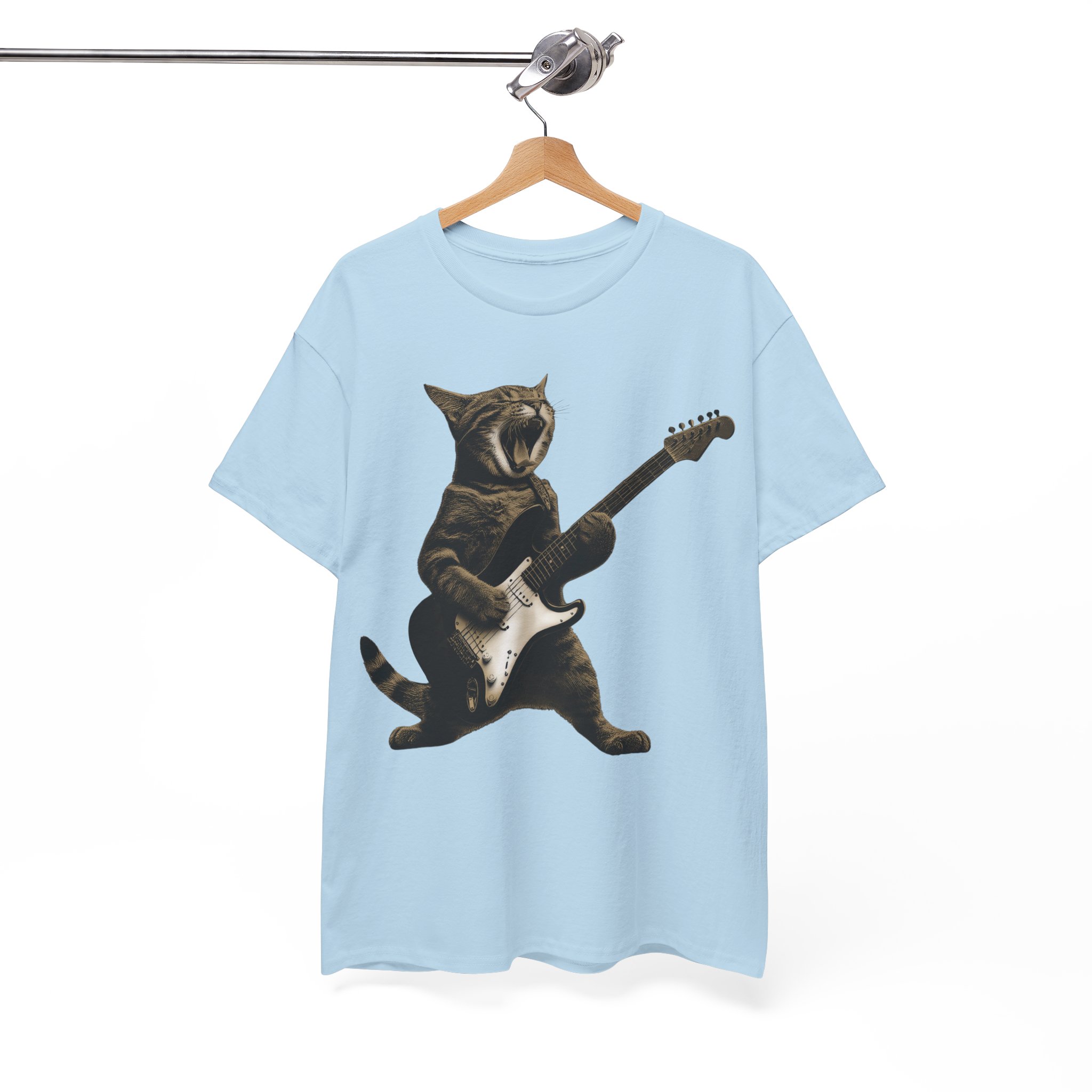 Rockstar Cat Playing Guitar T-Shirt - Image 10