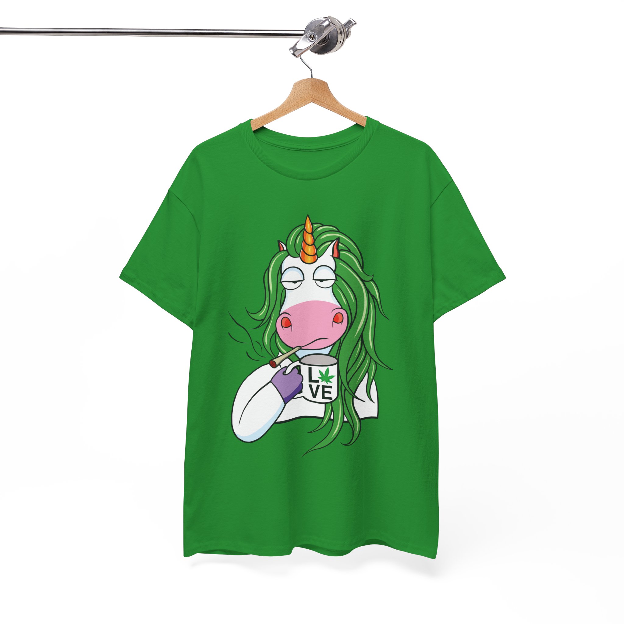 Unicorn Smoking Addiction Stoner Funny Weed Shirt - Image 7