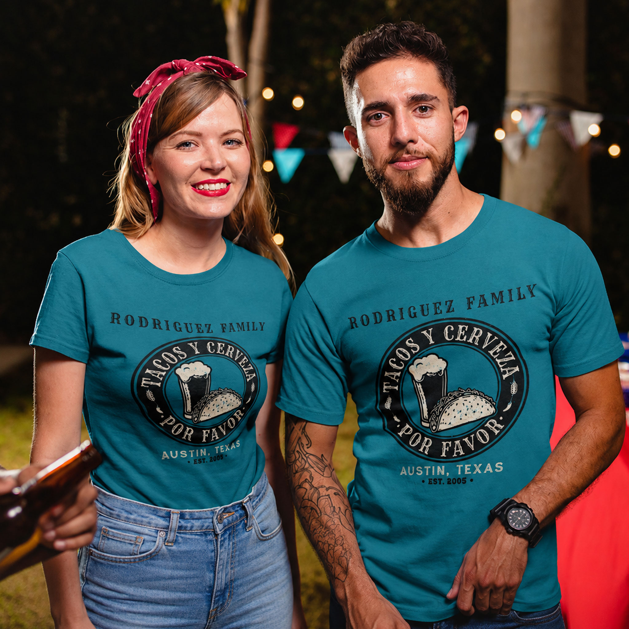 Personalized Taco & Beer Family Shirt with Custom Name, Year & Location - Image 3