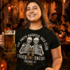 Personalized Halloween Taco & Beer Shirt - Trick or Taco Skeleton Tee, Custom Name, Location & Year