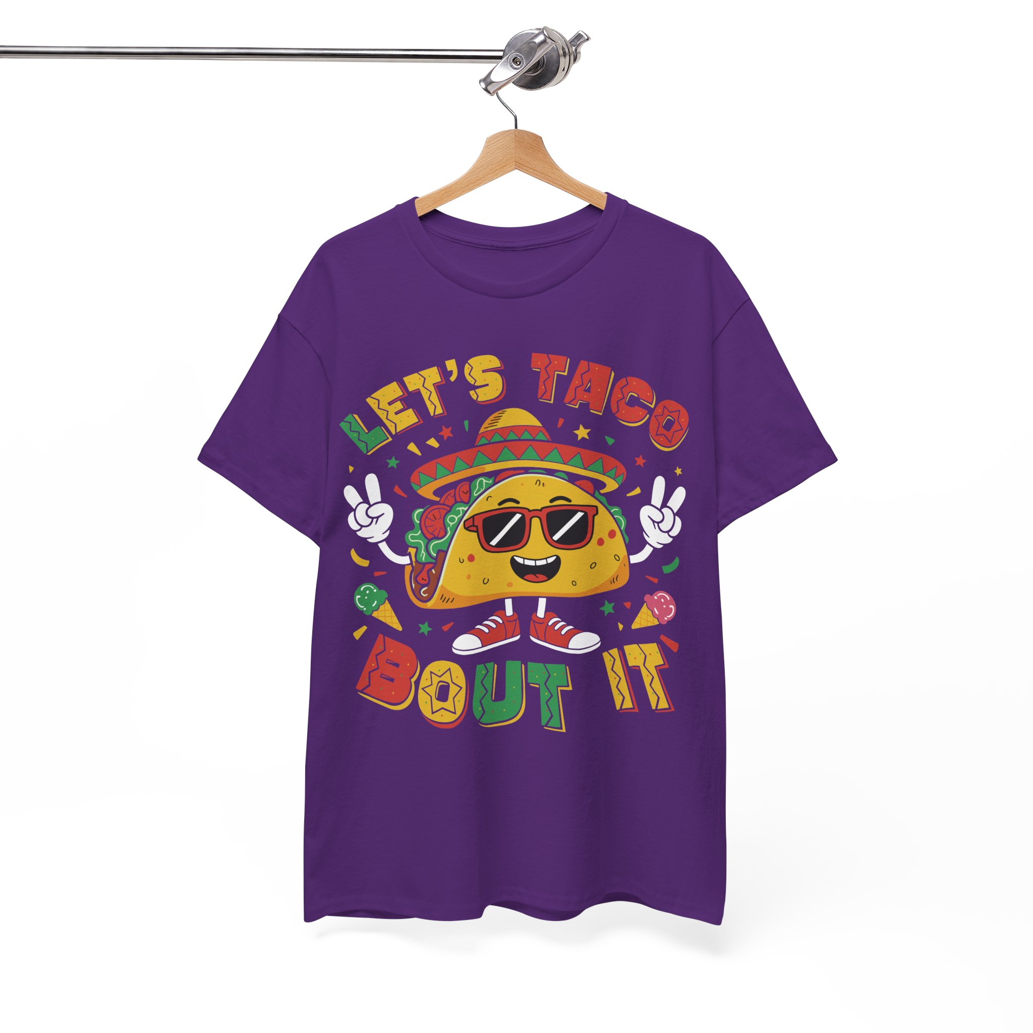 Let's Taco 'Bout It T-Shirt - Funny Taco Graphic Tee for Taco Lovers - Image 12