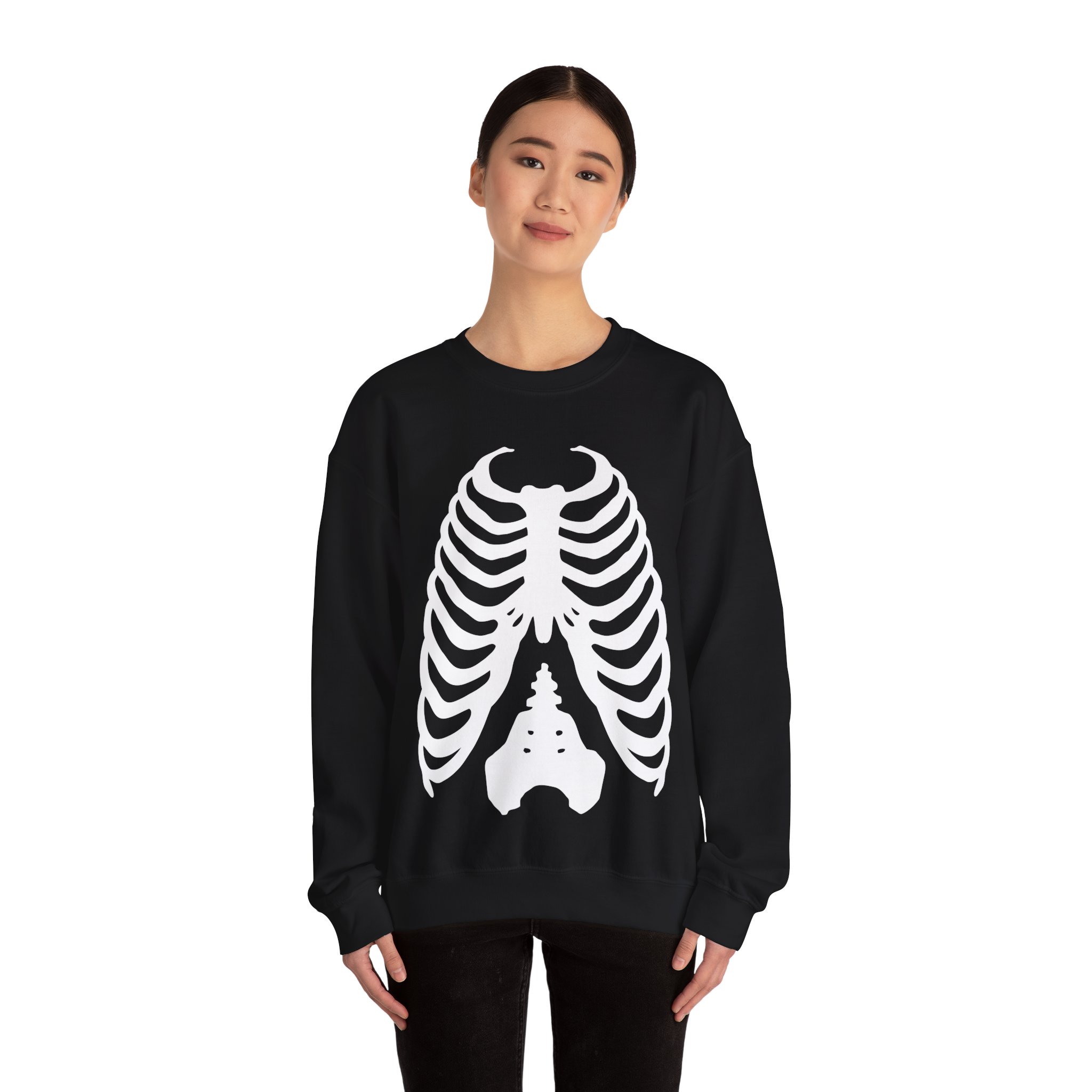 Skeleton Halloween Costume Sweatshirt - Image 2