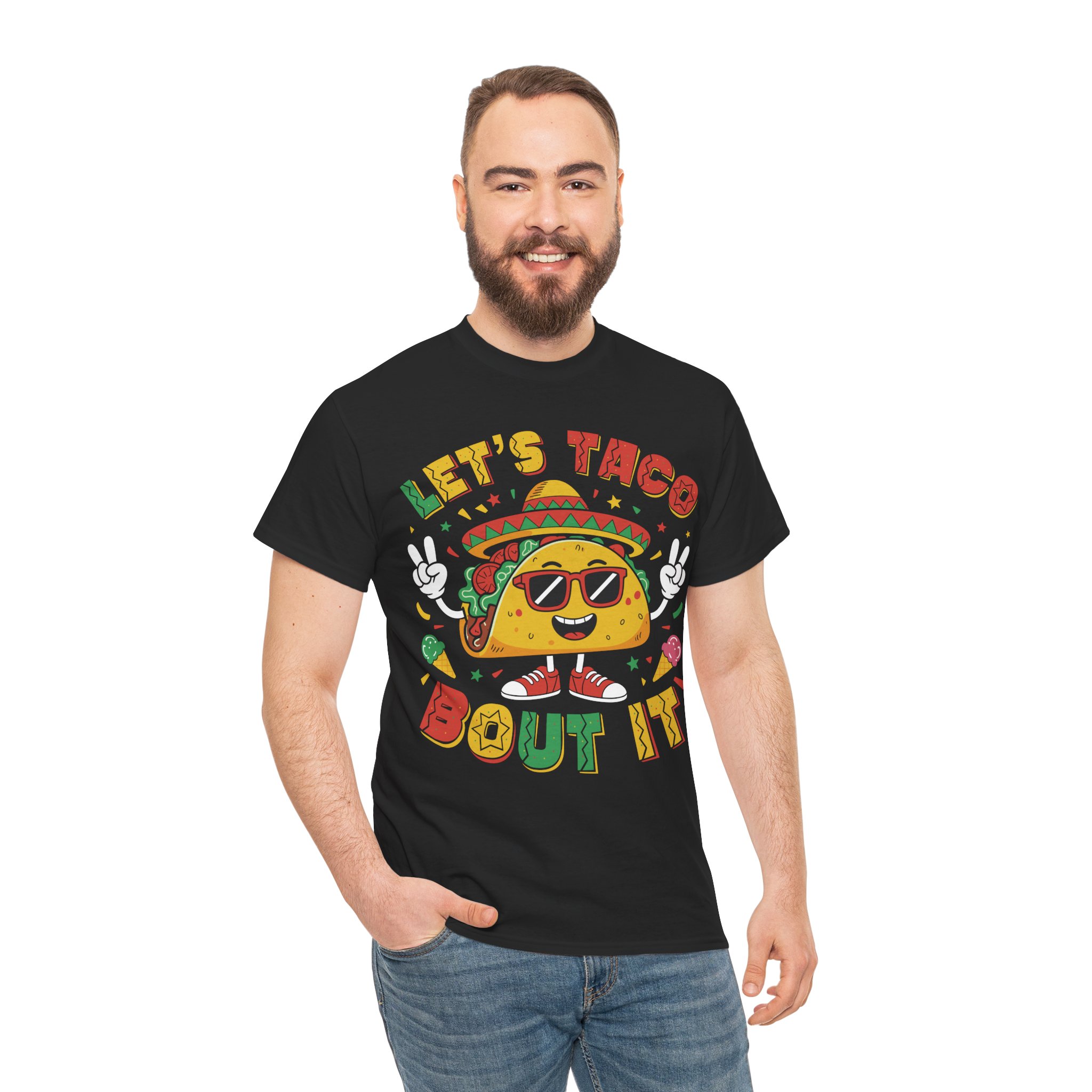 Let's Taco 'Bout It T-Shirt - Funny Taco Graphic Tee for Taco Lovers - Image 3