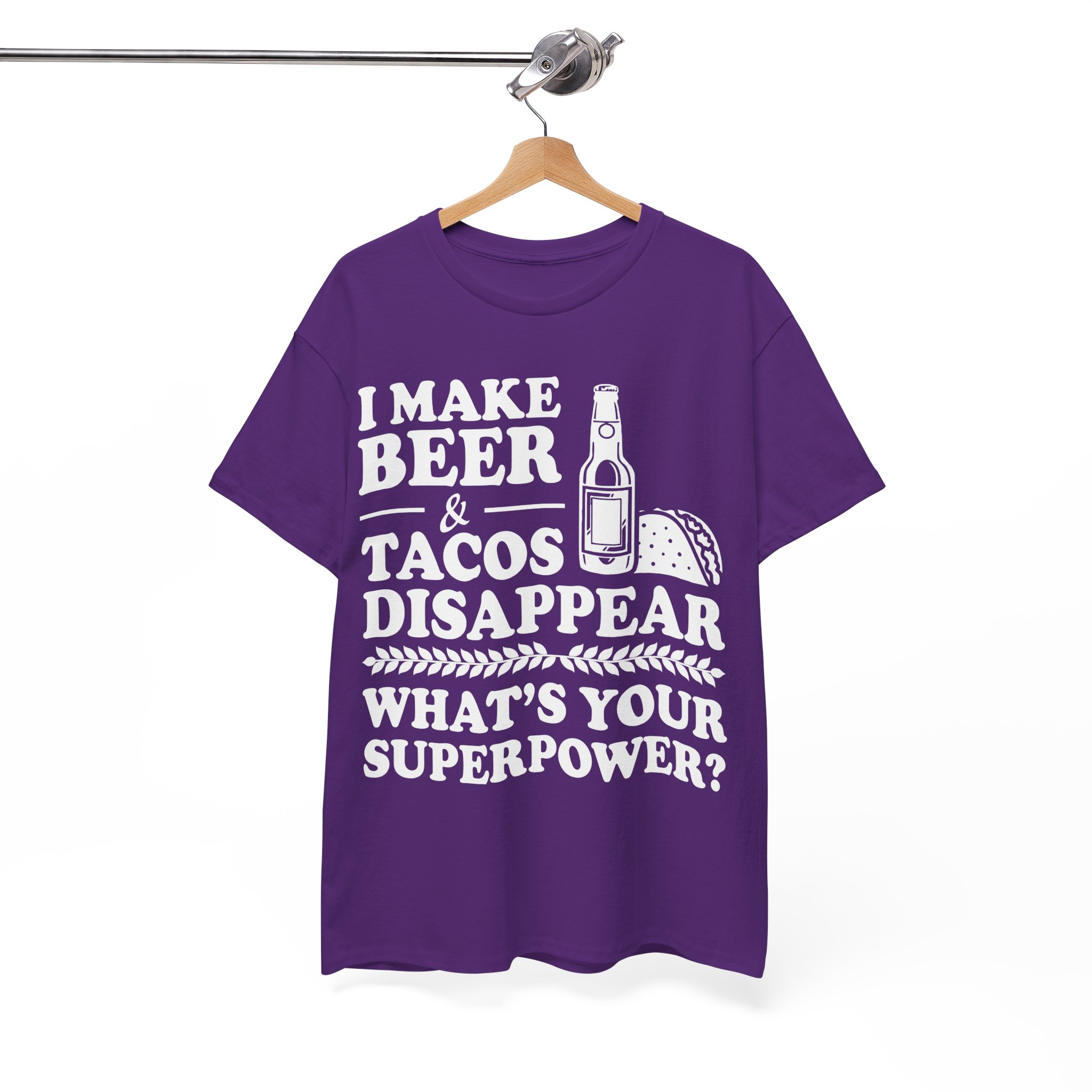 Beer & Tacos Lover T-Shirt - Image 11