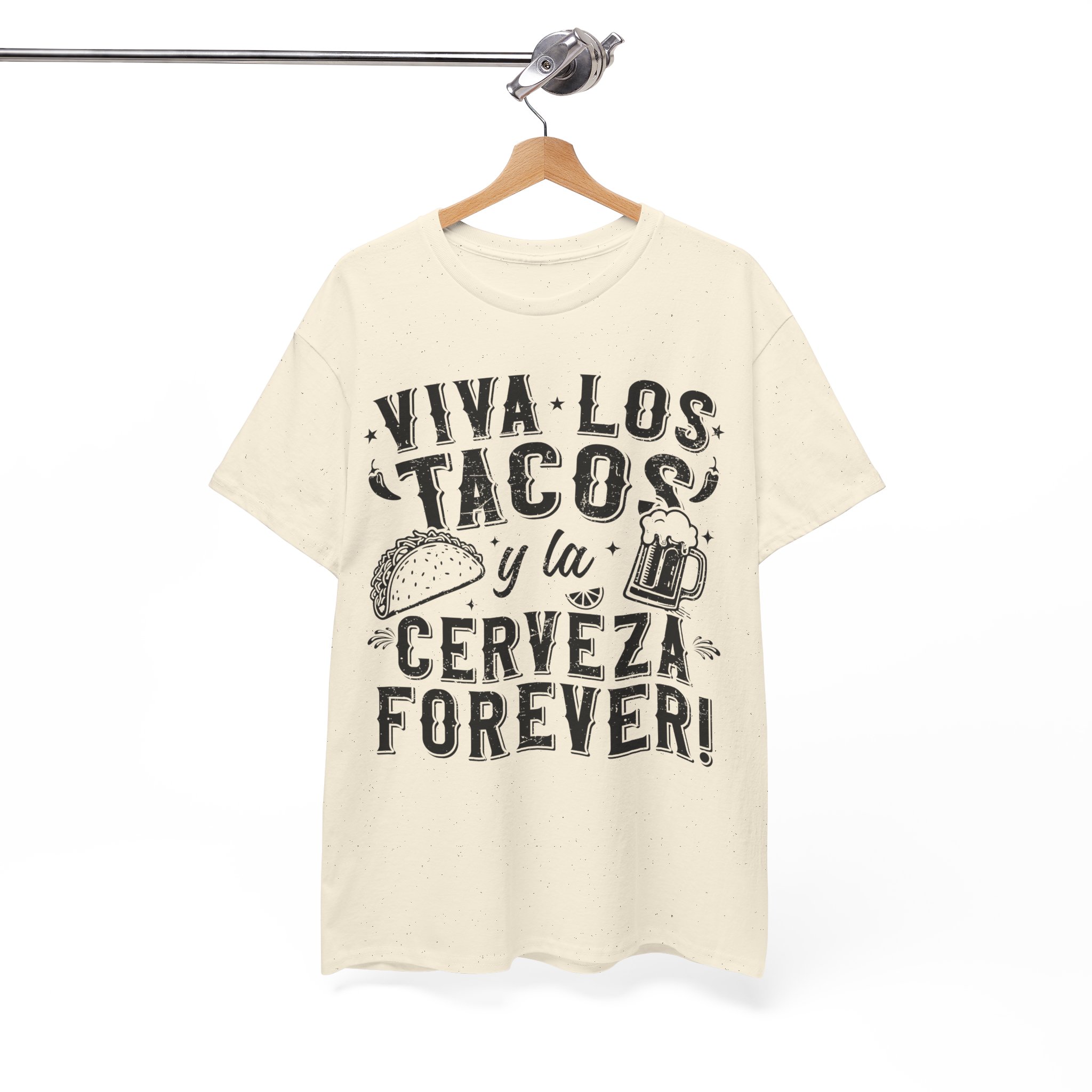 Viva Los Tacos y la Cerveza Forever Tee - Taco Lover Shirt - Image 7