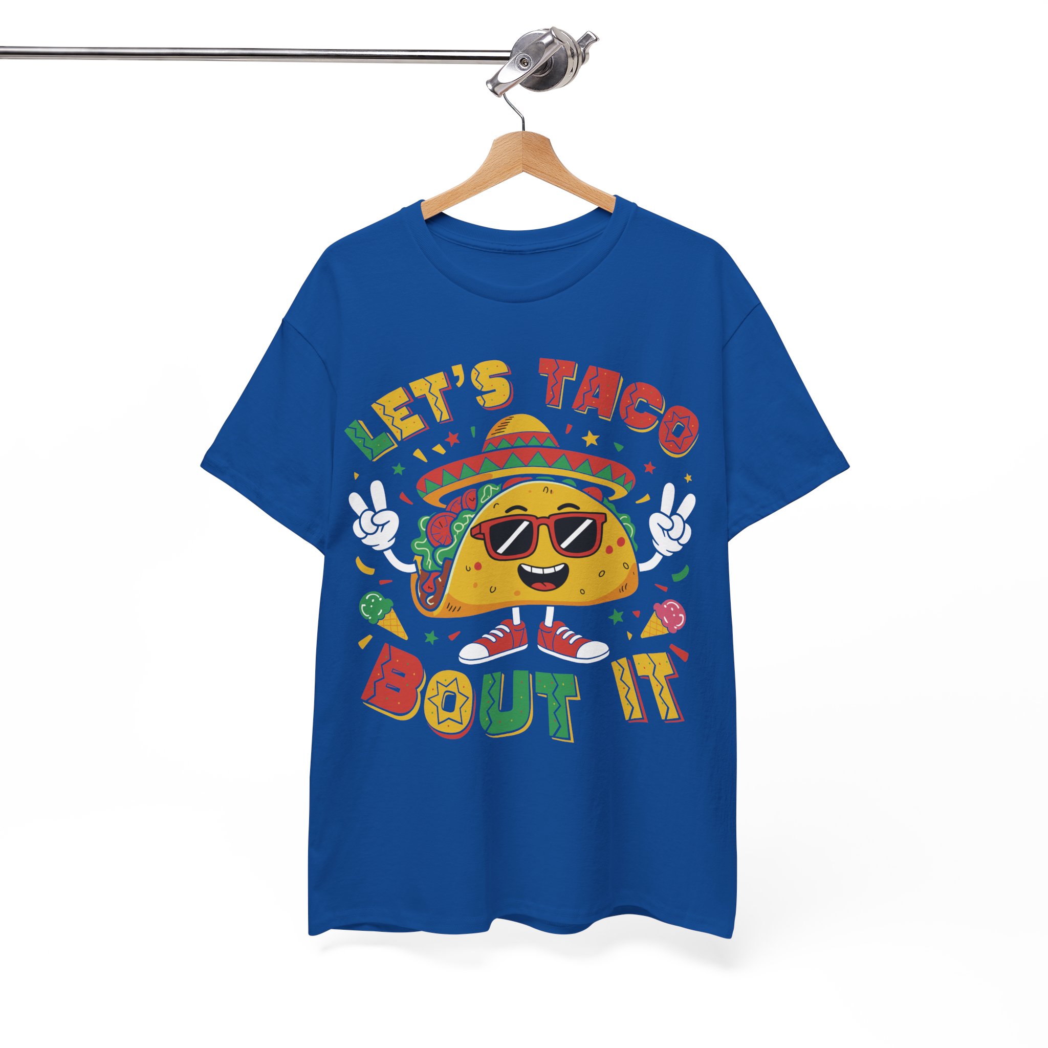Let's Taco 'Bout It T-Shirt - Funny Taco Graphic Tee for Taco Lovers - Image 10