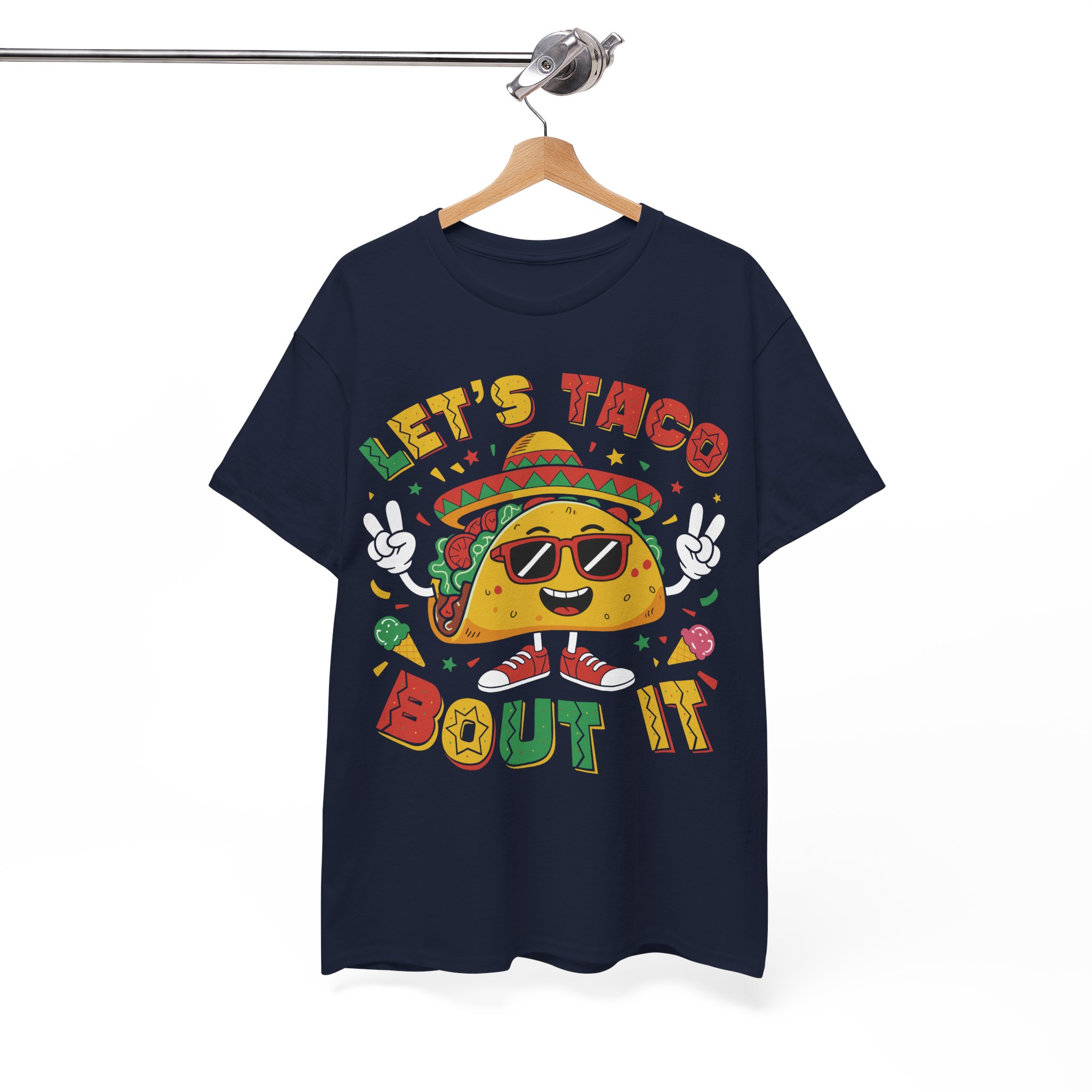 Let's Taco 'Bout It T-Shirt - Funny Taco Graphic Tee for Taco Lovers - Image 11