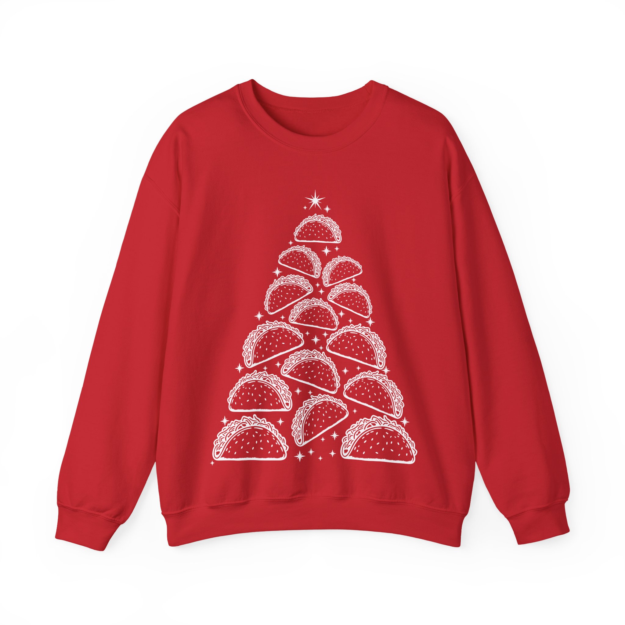 Funny Christmas Taco Sweatshirt – Taco Christmas Tree Sweatshirt – Christmas Gift for Taco Lovers - Image 14