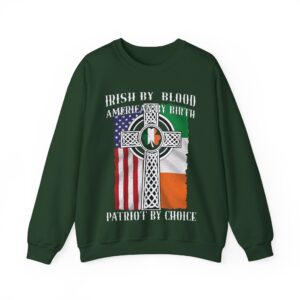 Irish By Blood American Patriot Sweatshirt - Irish American Patriot Pullover