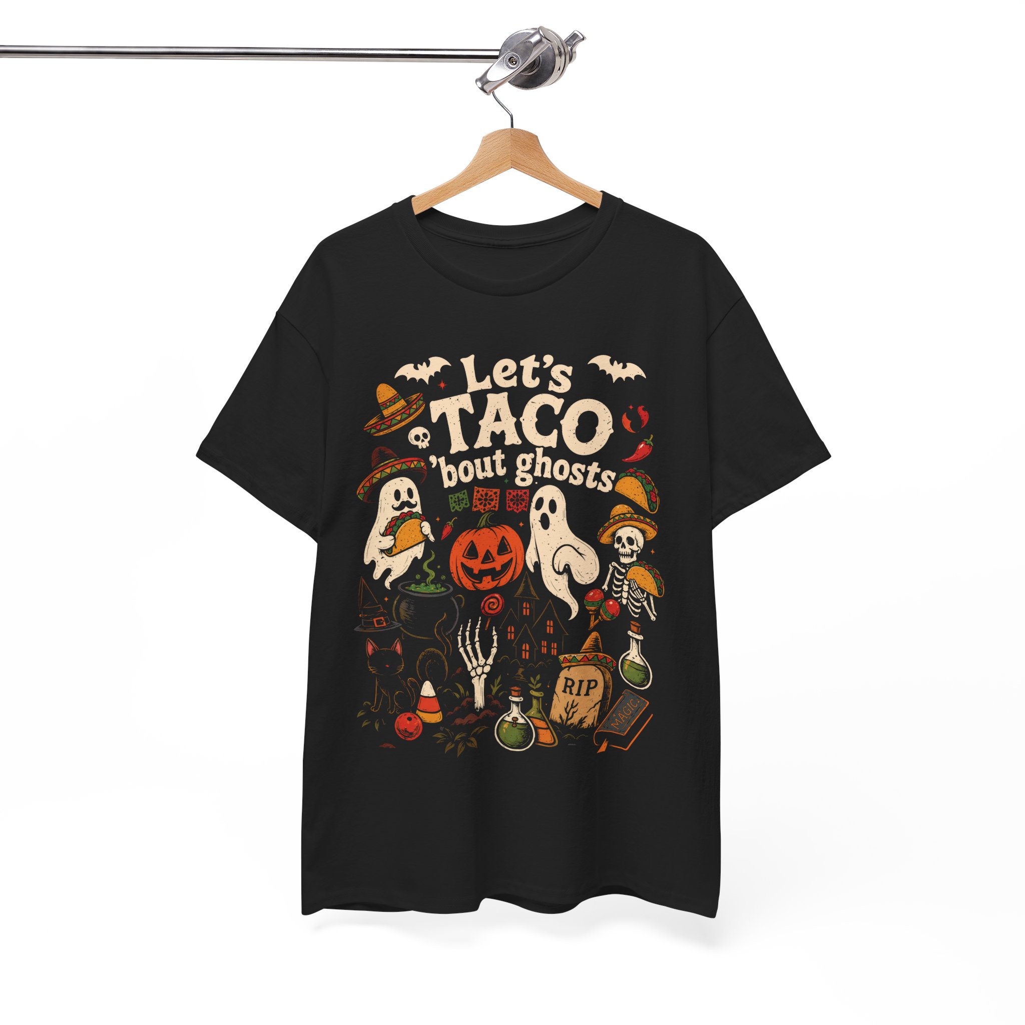 Let's Taco 'Bout Ghosts Halloween Shirt - Funny Taco Halloween Party Gift for Taco Lovers