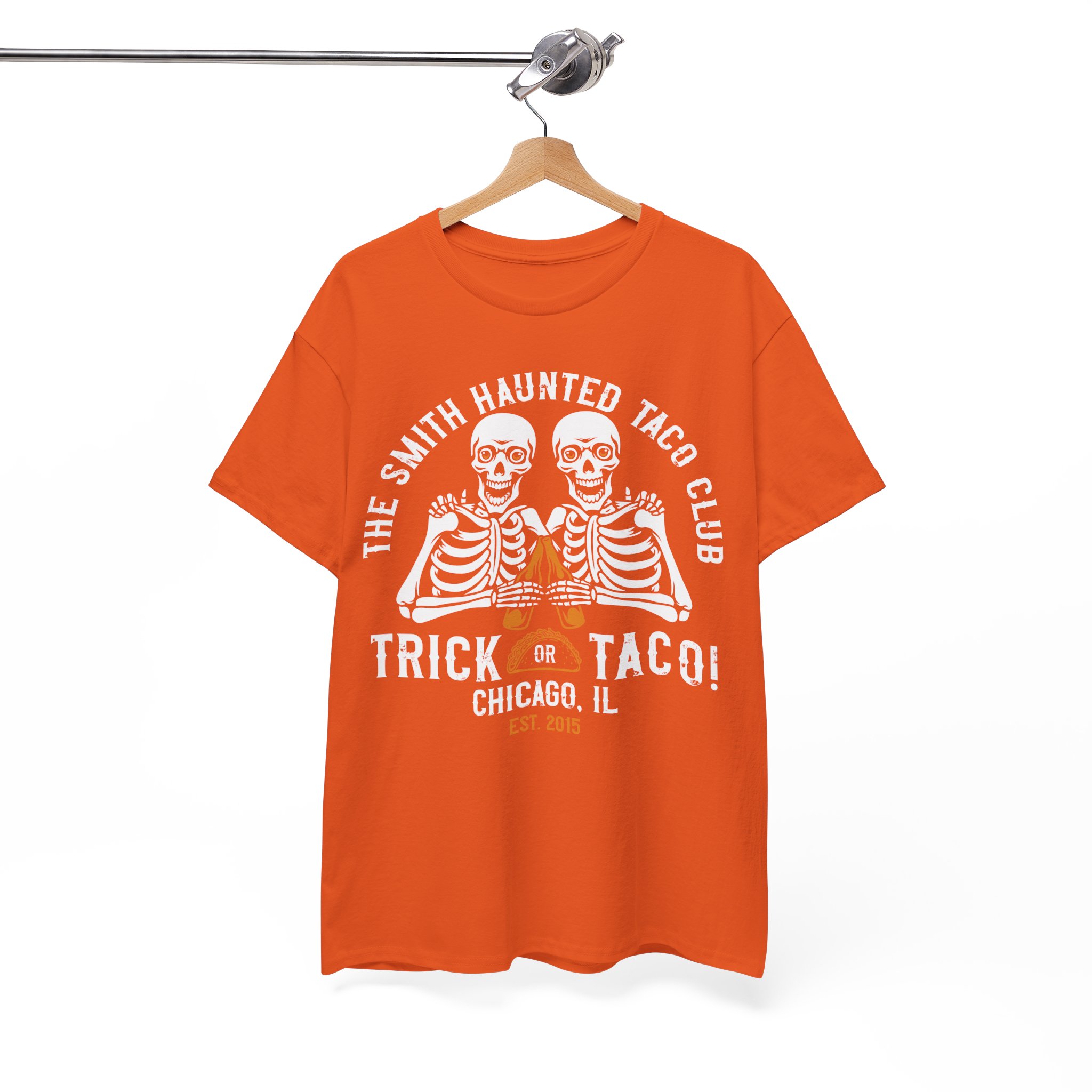 Personalized Halloween Taco & Beer Shirt - Trick or Taco Skeleton Tee, Custom Name, Location & Year - Image 5
