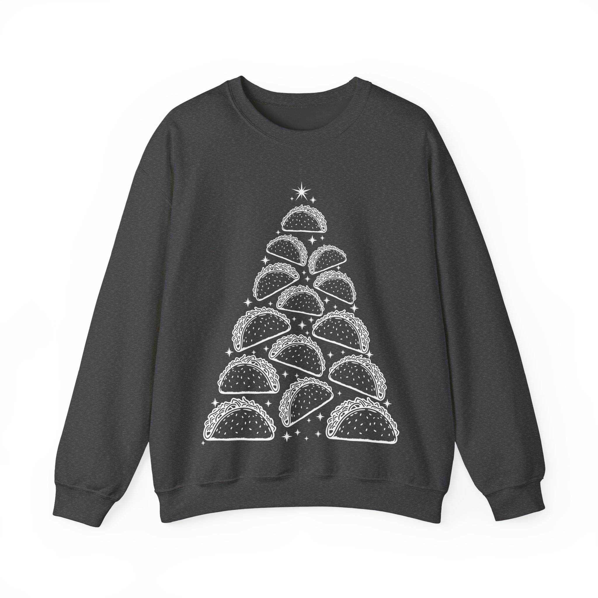 Funny Christmas Taco Sweatshirt – Taco Christmas Tree Sweatshirt – Christmas Gift for Taco Lovers - Image 9