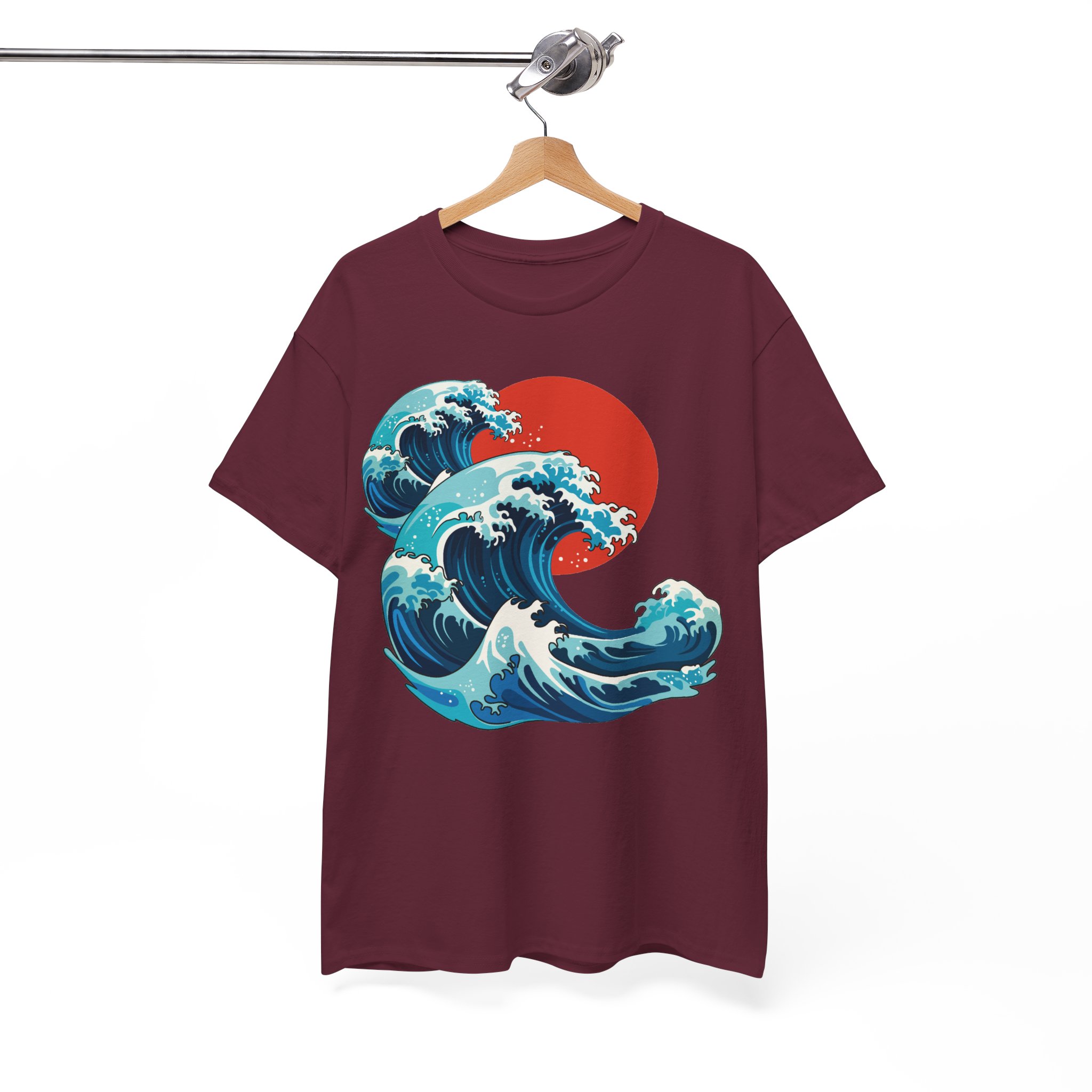 Kanagawa Great Wave Japanese Shirt - Japanese Art Graphic Tee - Vintage Ocean Wave T-Shirt - Image 4