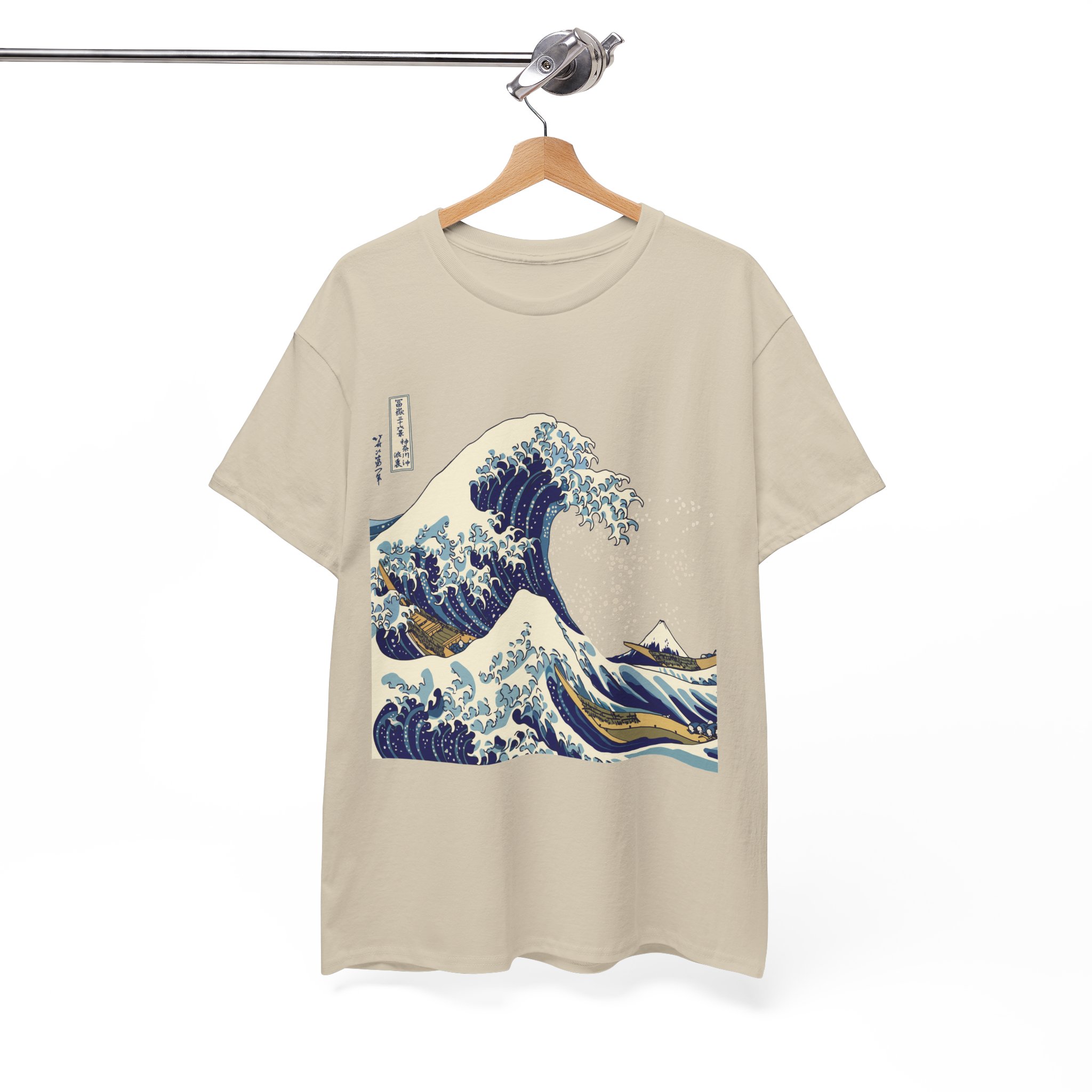 Great Wave Off Kanagawa Japanese T-Shirt - Image 3