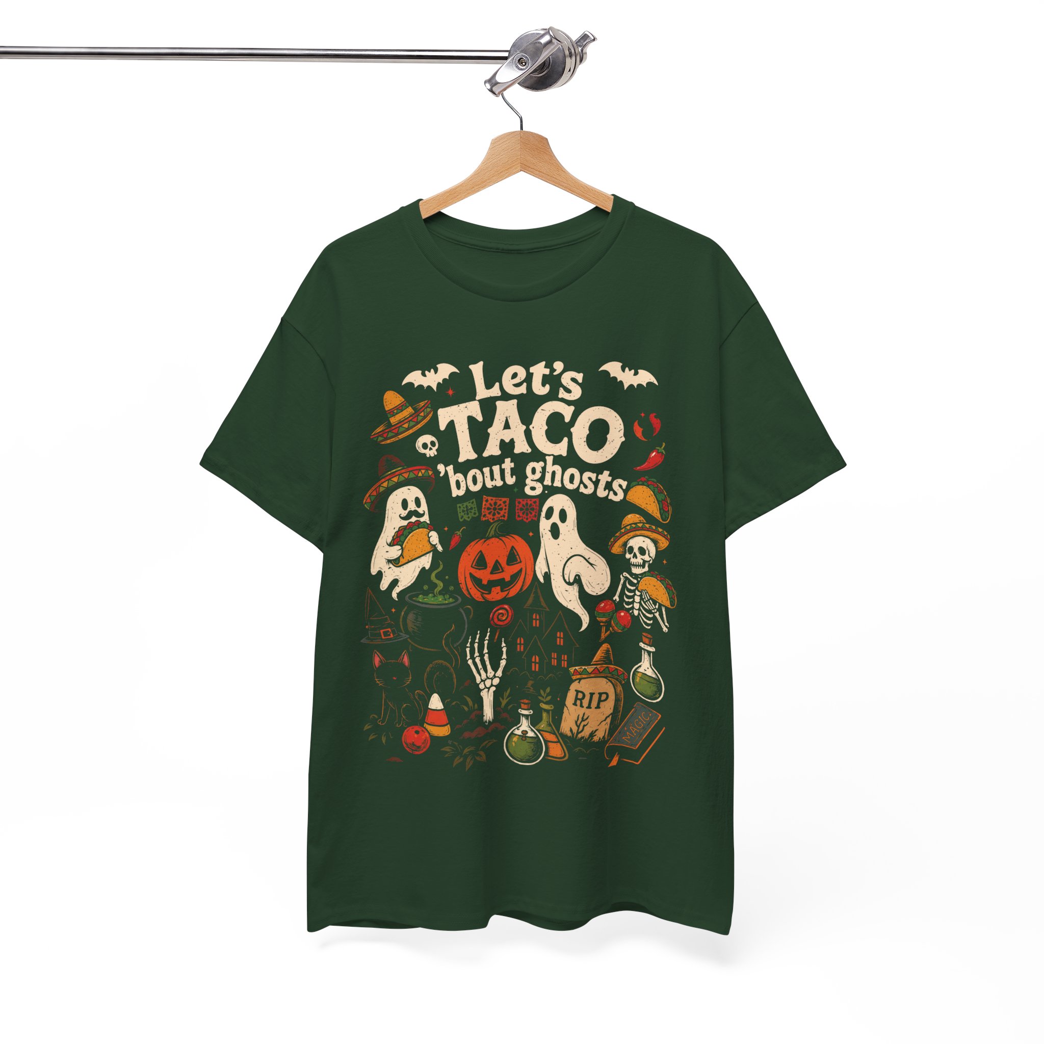 Let's Taco 'Bout Ghosts Halloween Shirt - Funny Taco Halloween Party Gift for Taco Lovers - Image 6