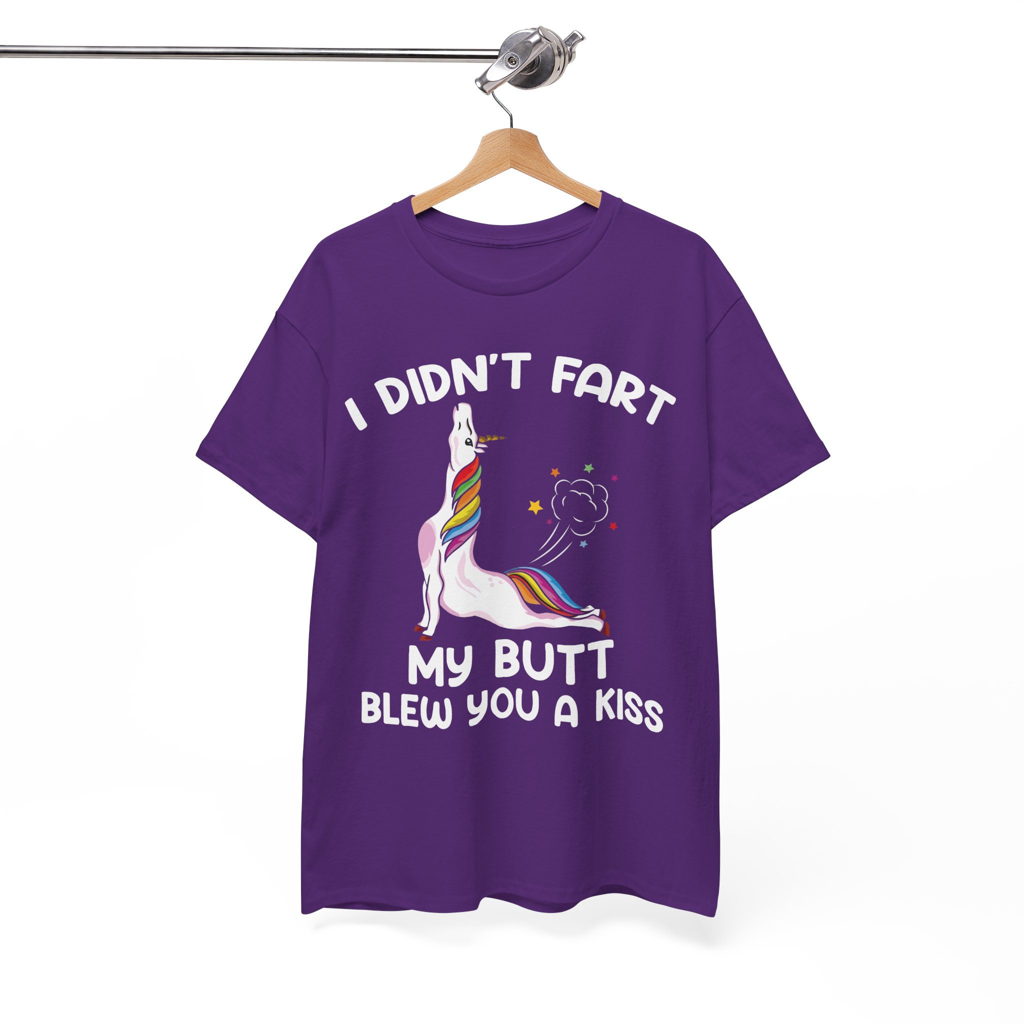 I Didn't Fart My Ass Blew You A Kiss Best Funny Hilarious Unicorn T-Shirt - Image 10