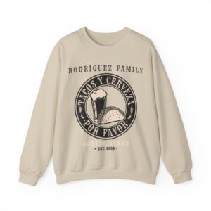 Personalized Taco & Beer Family Sweatshirt with Custom Name, Year & Location