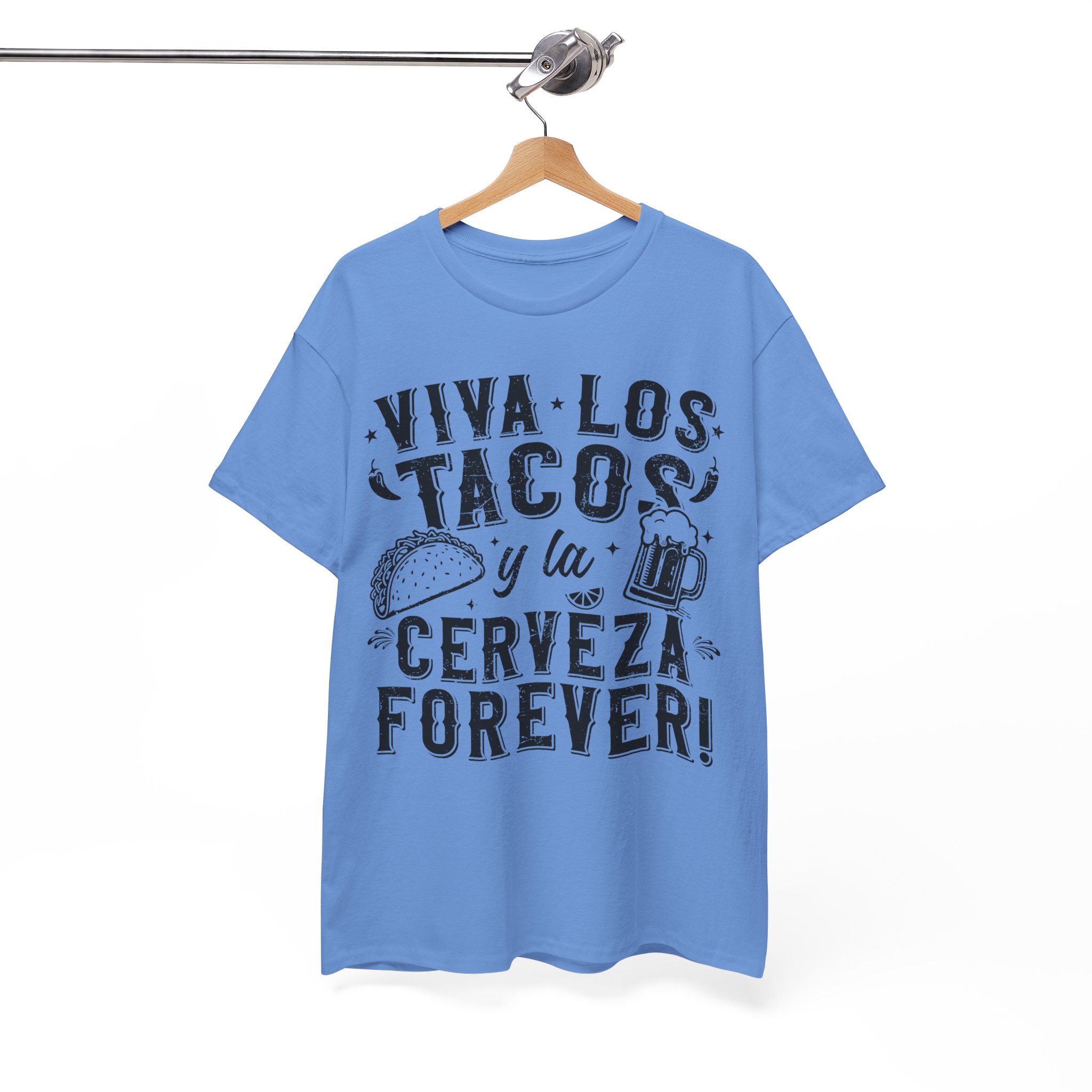Viva Los Tacos y la Cerveza Forever Tee - Taco Lover Shirt - Image 12