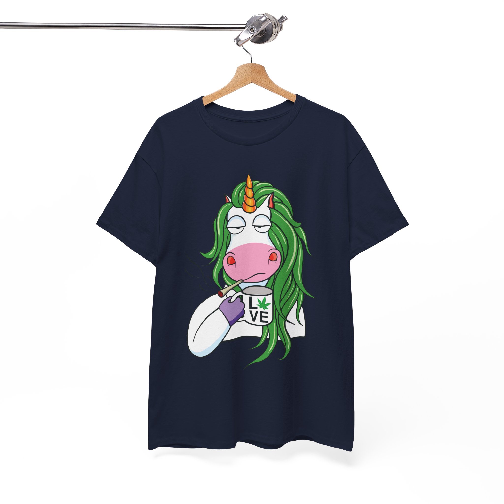 Unicorn Smoking Addiction Stoner Funny Weed Shirt - Image 11
