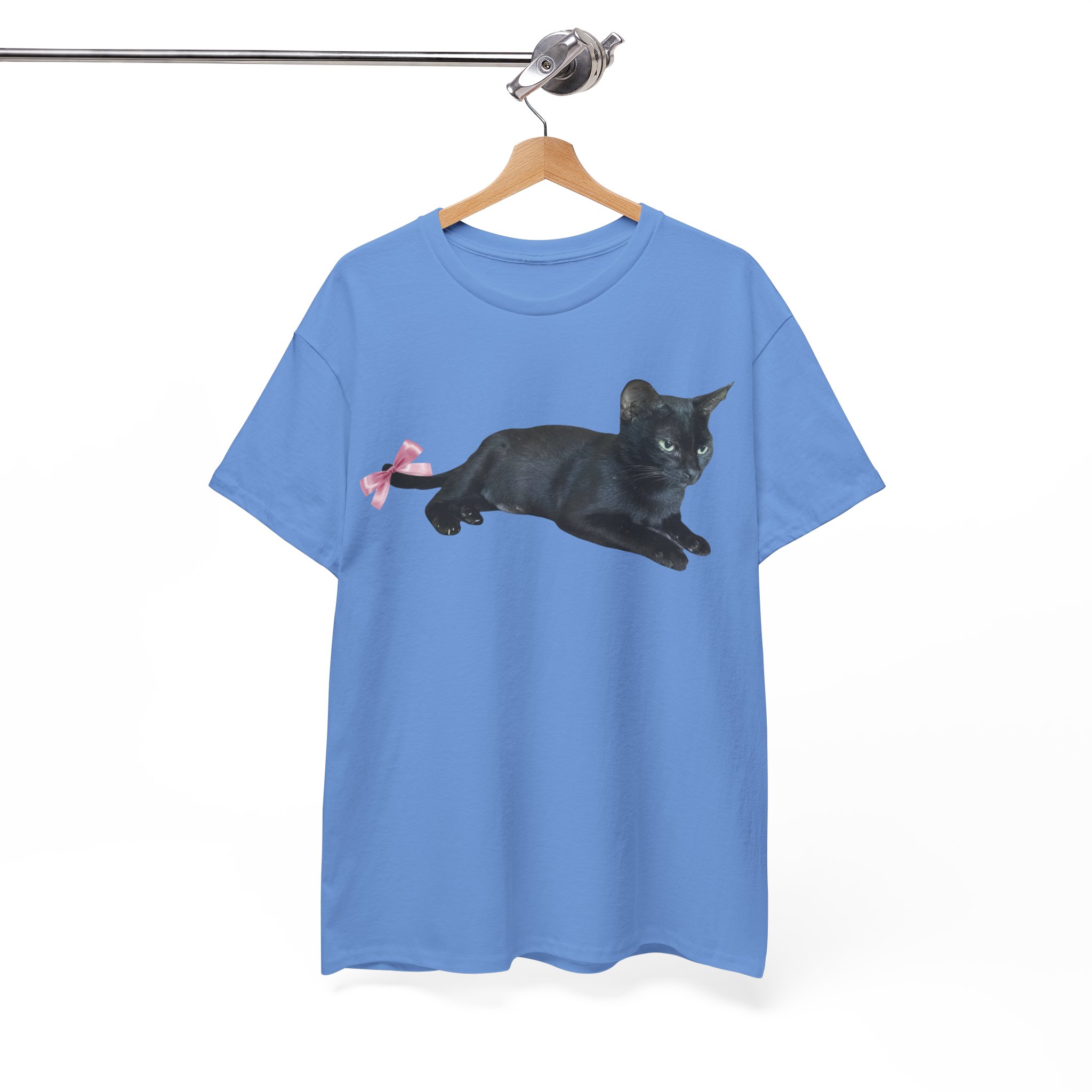 Black Cat with Pink Bow T-Shirt - Image 10