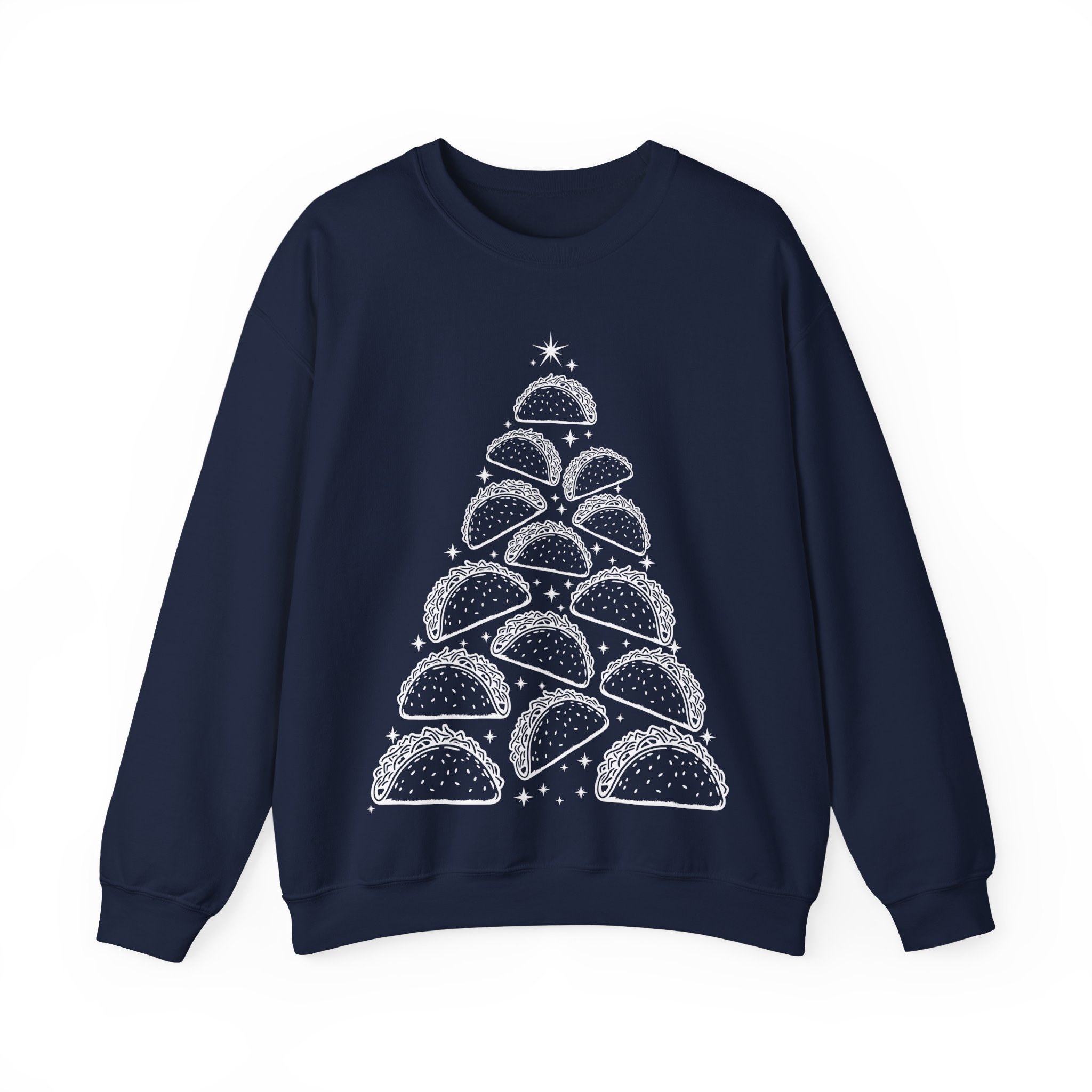Funny Christmas Taco Sweatshirt – Taco Christmas Tree Sweatshirt – Christmas Gift for Taco Lovers - Image 11