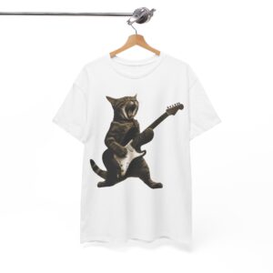 Rockstar Cat Playing Guitar T-Shirt