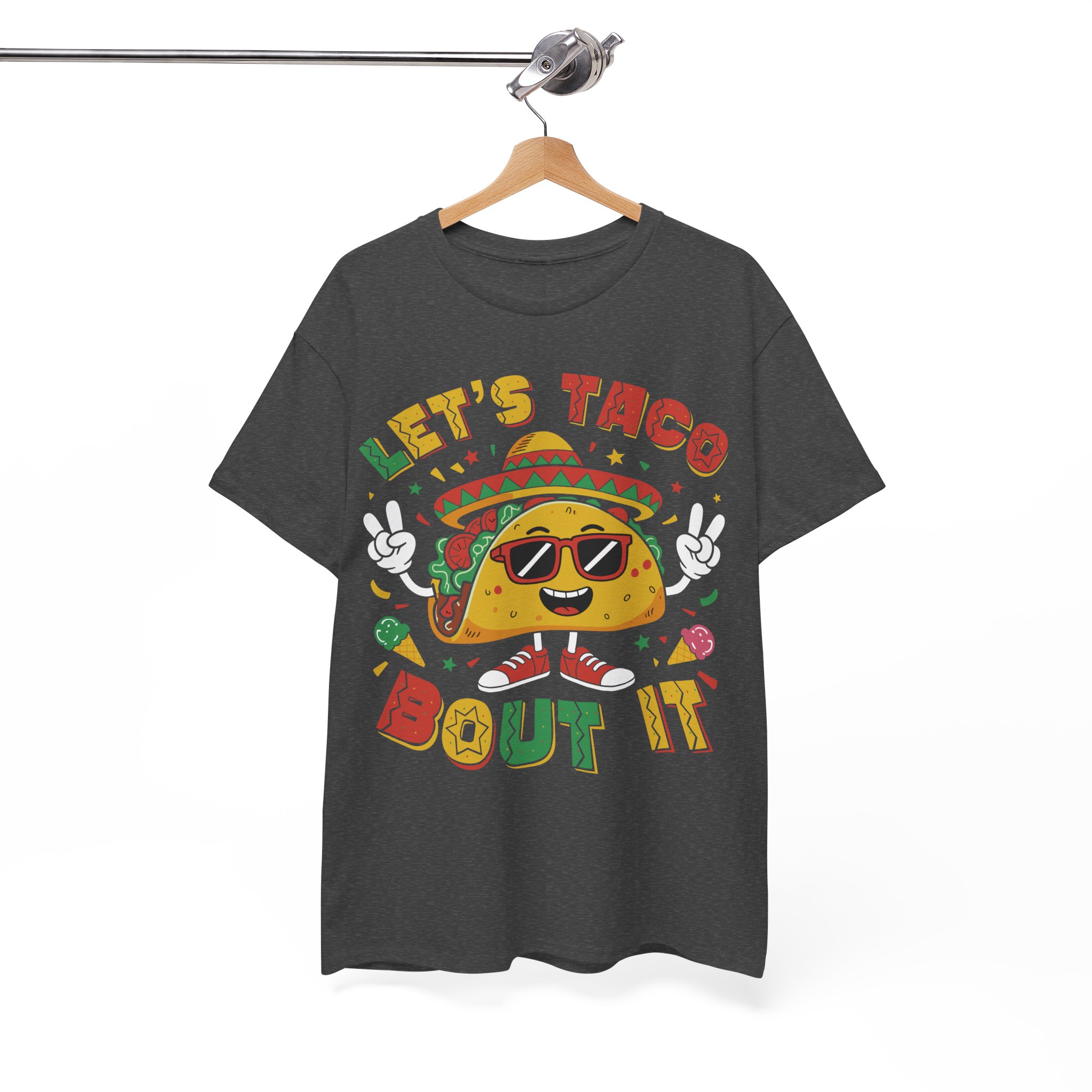 Let's Taco 'Bout It T-Shirt - Funny Taco Graphic Tee for Taco Lovers - Image 8