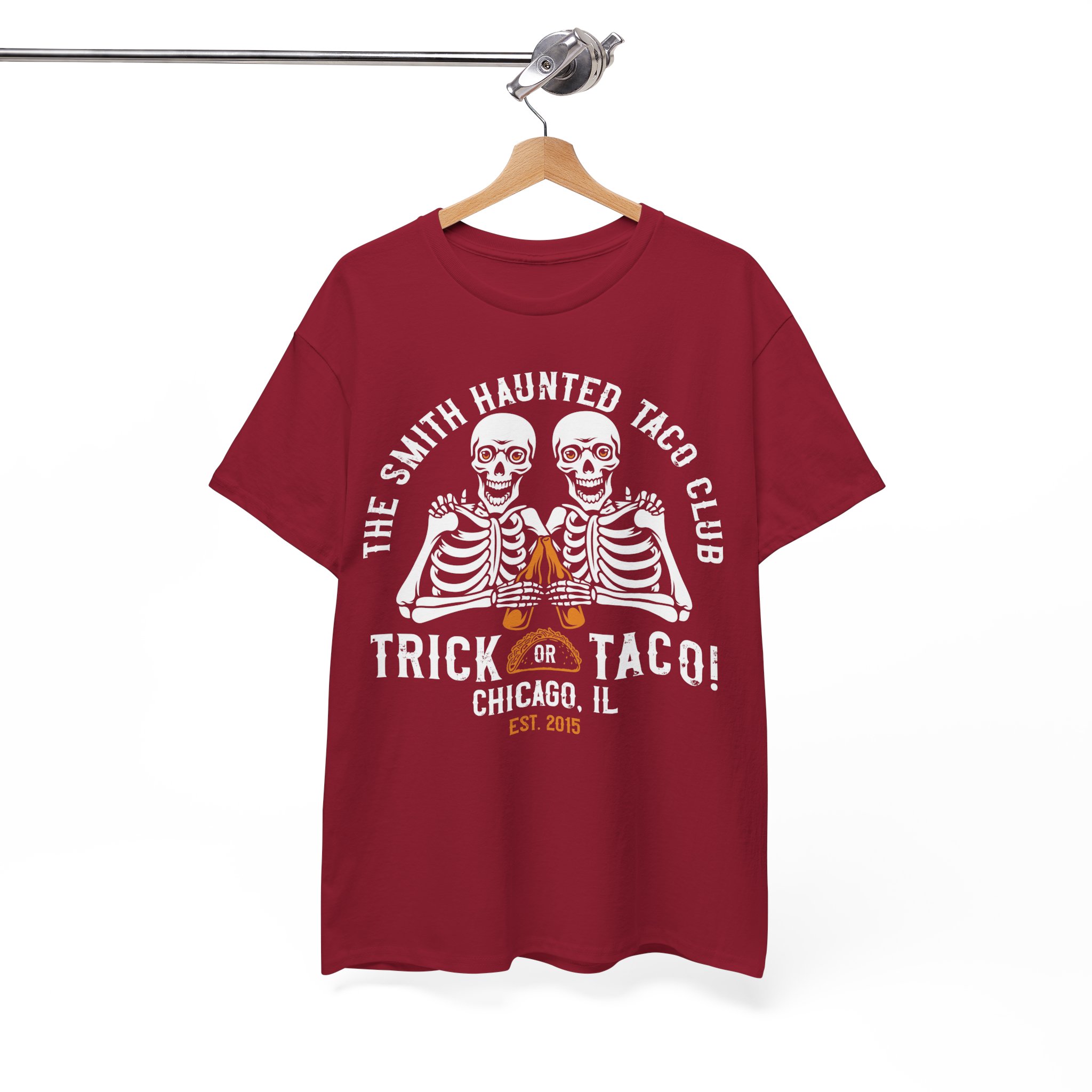 Personalized Halloween Taco & Beer Shirt - Trick or Taco Skeleton Tee, Custom Name, Location & Year - Image 14