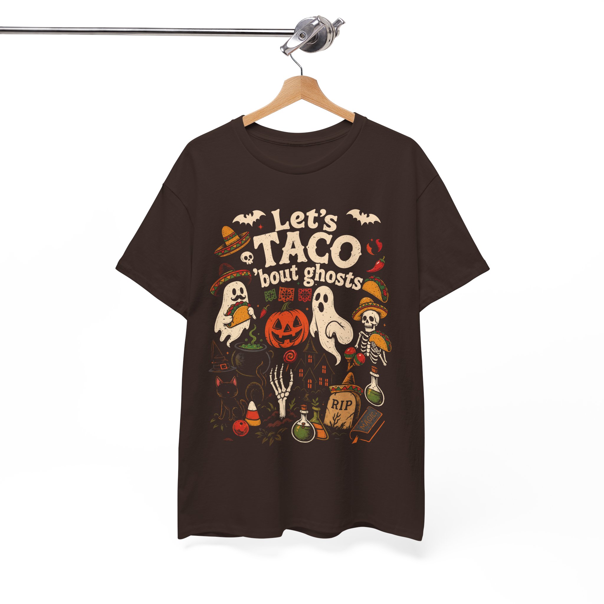 Let's Taco 'Bout Ghosts Halloween Shirt - Funny Taco Halloween Party Gift for Taco Lovers - Image 4