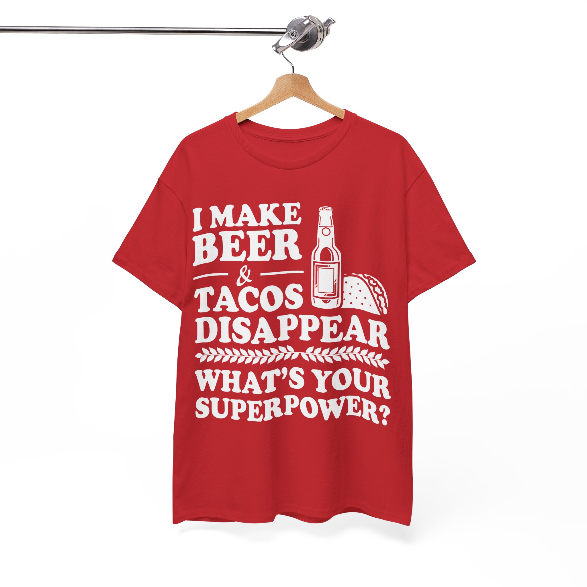 Beer & Tacos Lover T-Shirt - Image 12
