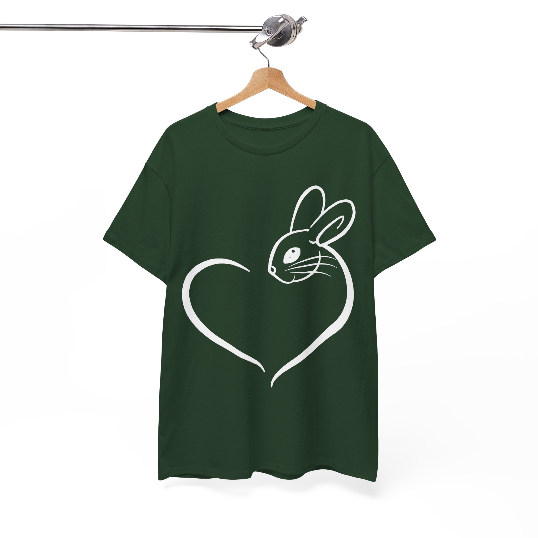 Bunny Rabbit Heart Love T‑Shirt - Image 4